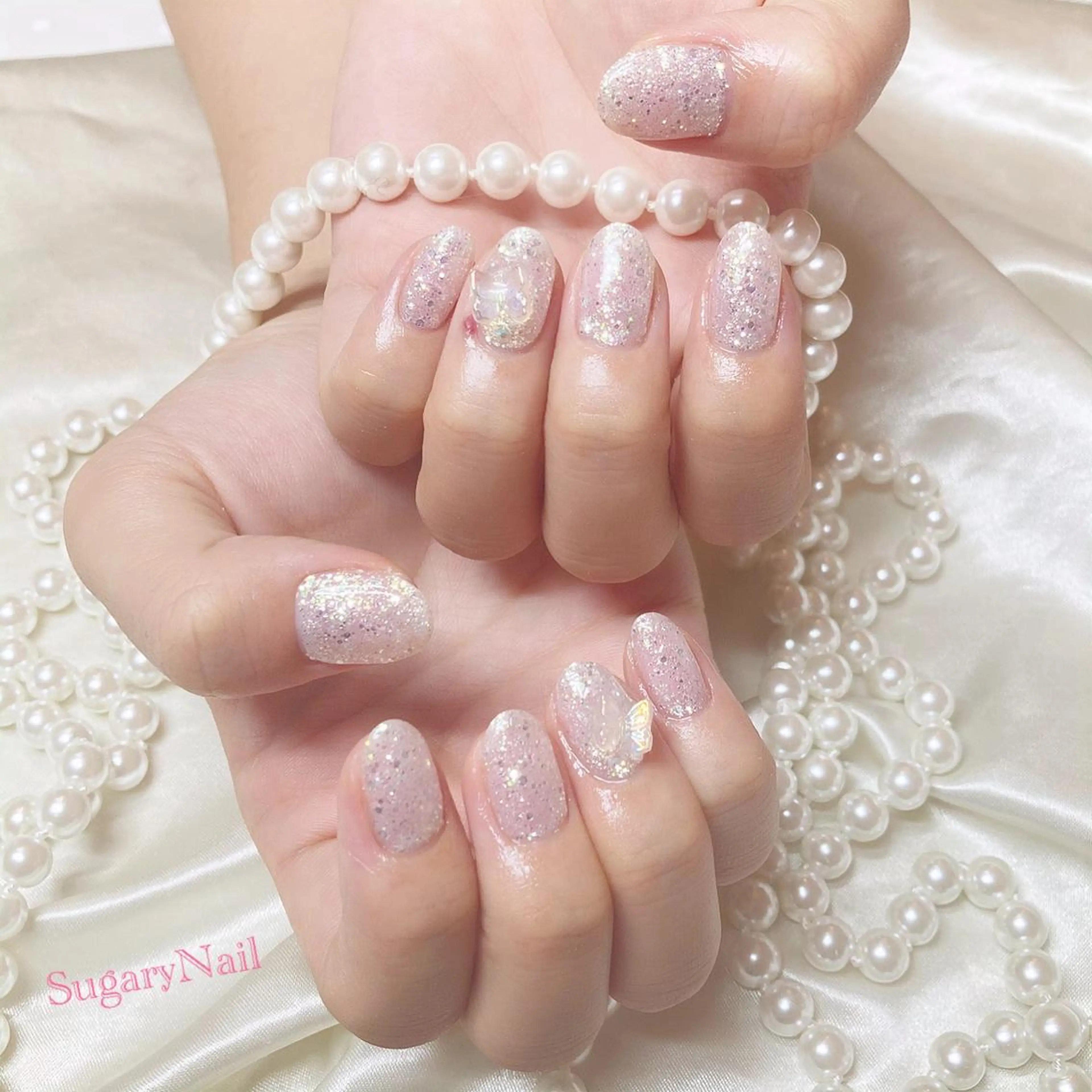 ネイル ストーンネイル ハンドネイル SugaryNail Rinaのネイルデザイン