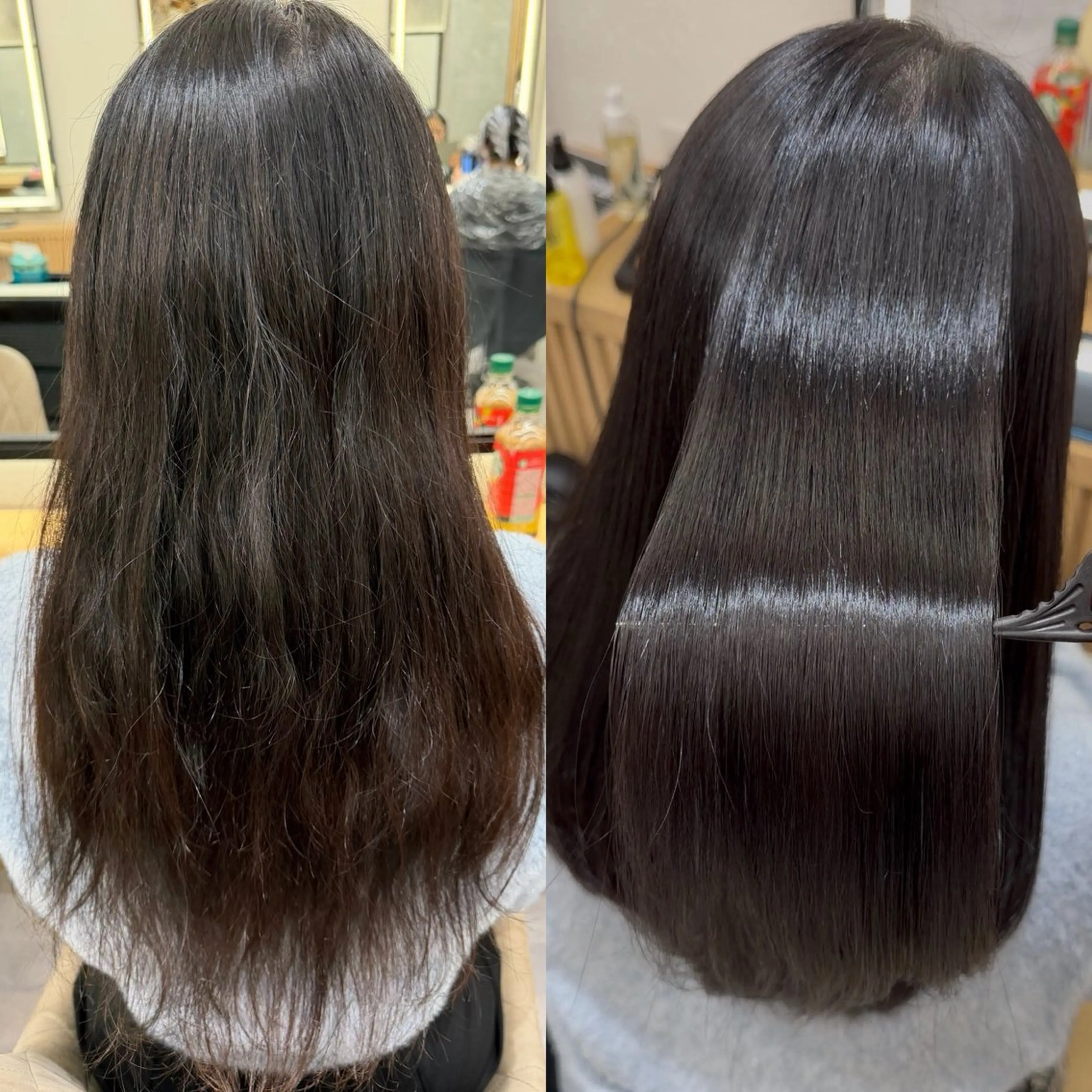 ロング 切りっぱなしボブ ボブ 顔周りカット ハッシュカット ハイレイヤー ボブ/縮毛矯正/美髪 髪質改善/大和田拓夢のヘアスタイル