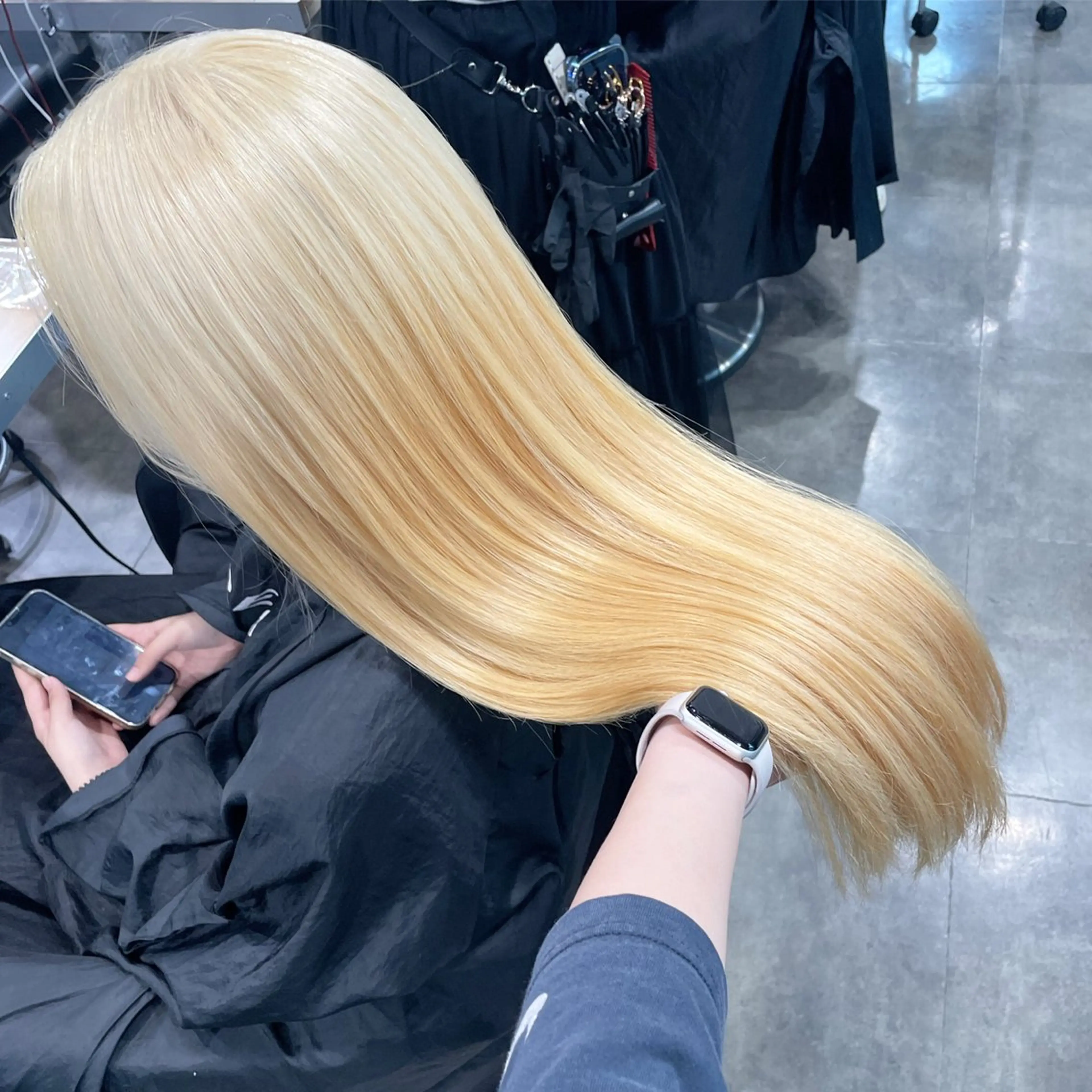 ロング カラー ヘアカラー トリートメント ハイトーン 横浜💞ミオのヘアスタイル