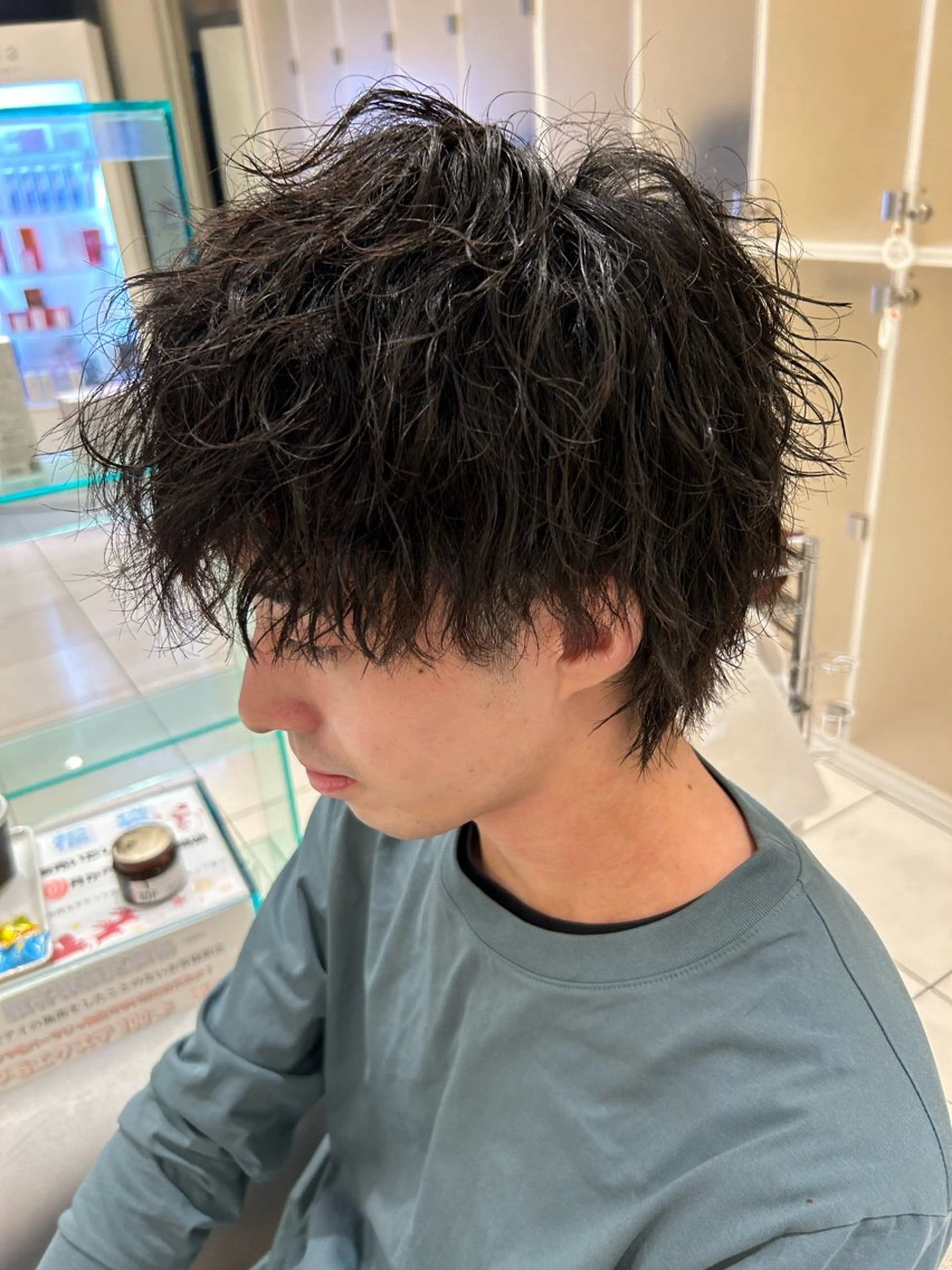 ミディアム パーマ カット パーマ メンズパーマ マキノユウタのヘアスタイル