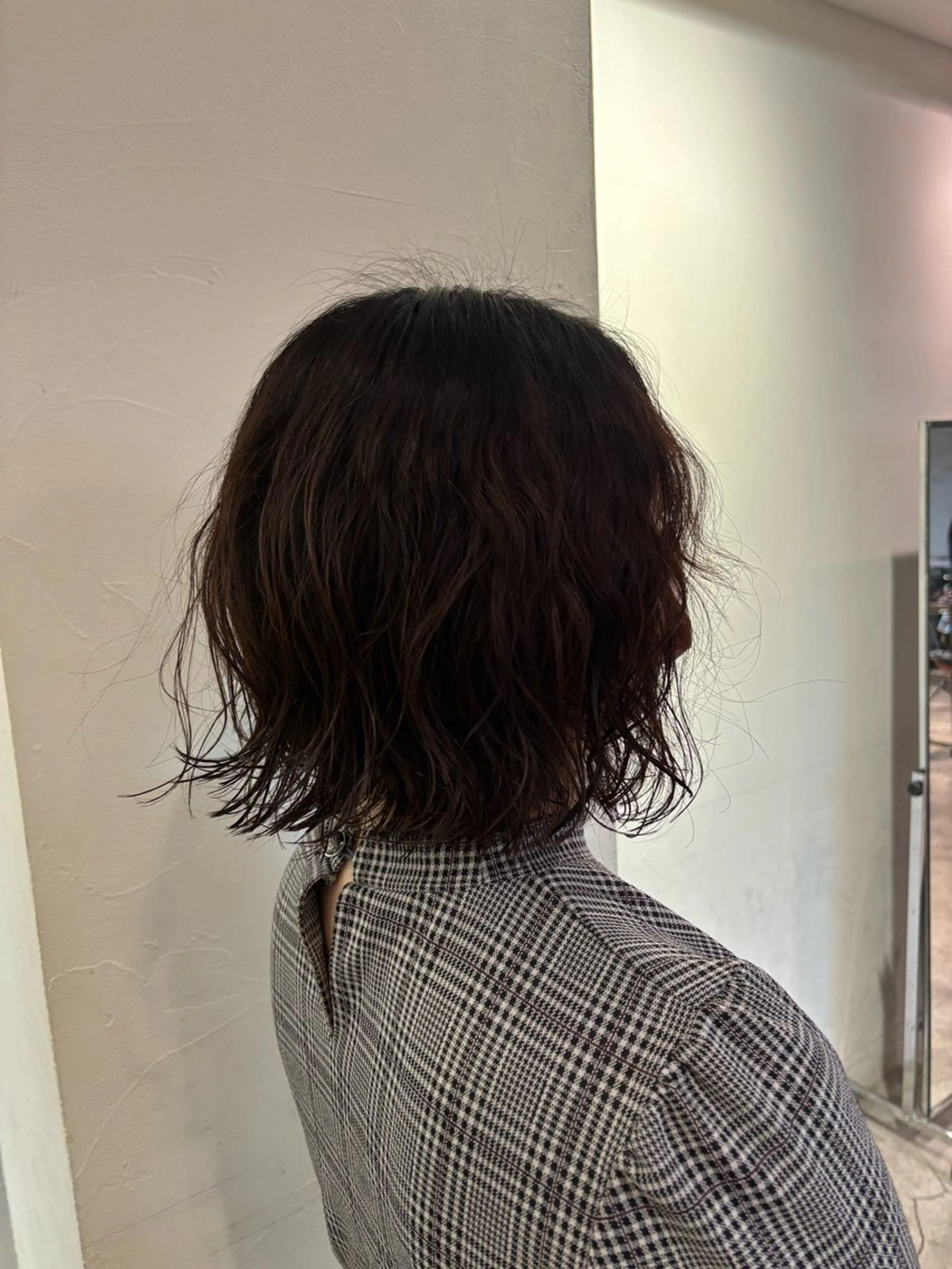 ミディアム パーマ ミディアムパーマ ボブ たなかあゆ✨ALBU MACADEMY渋谷のヘアスタイル