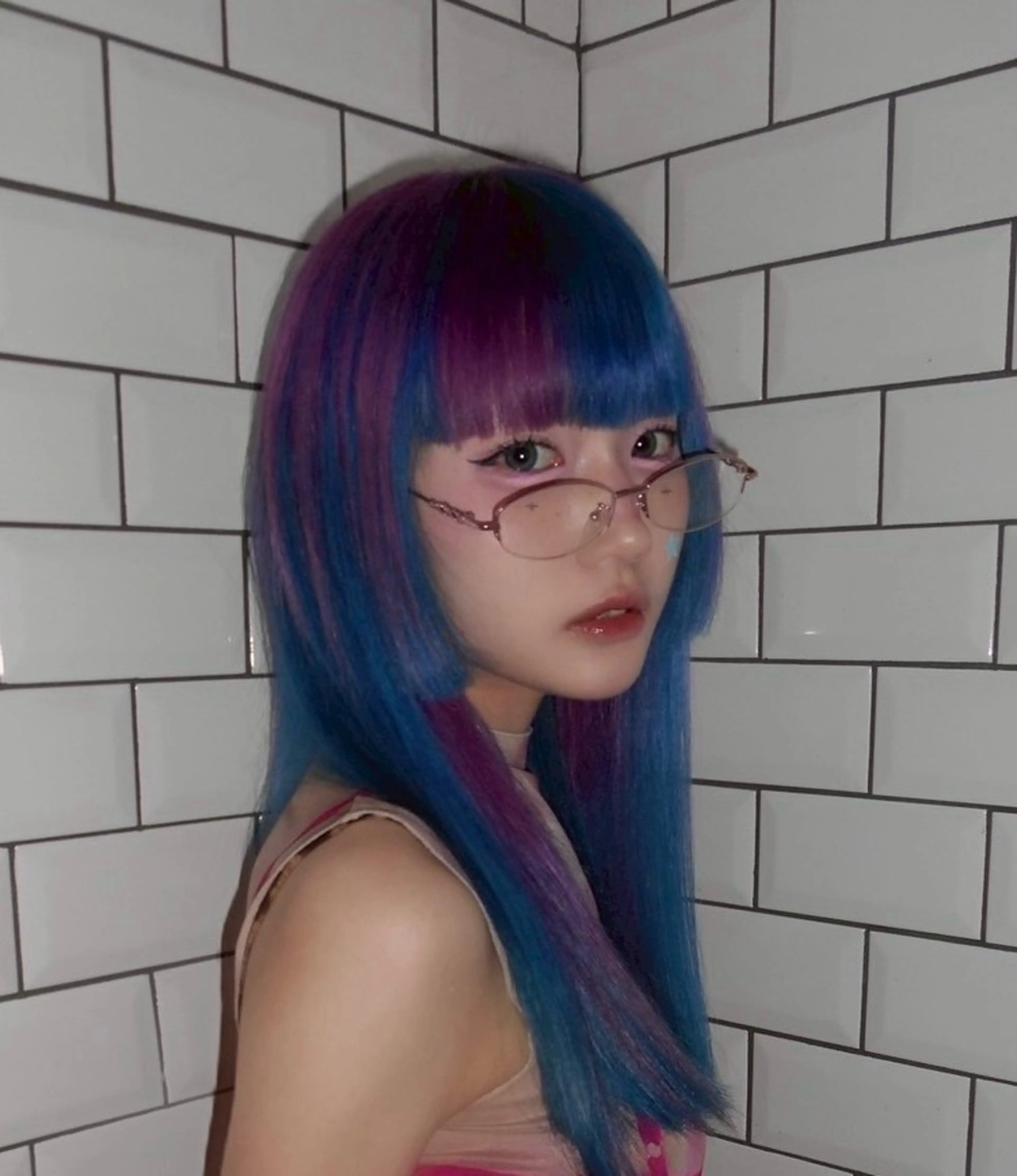 ロング カラー こだわりハイトーン/ ケアブリーチ/岸のヘアスタイル