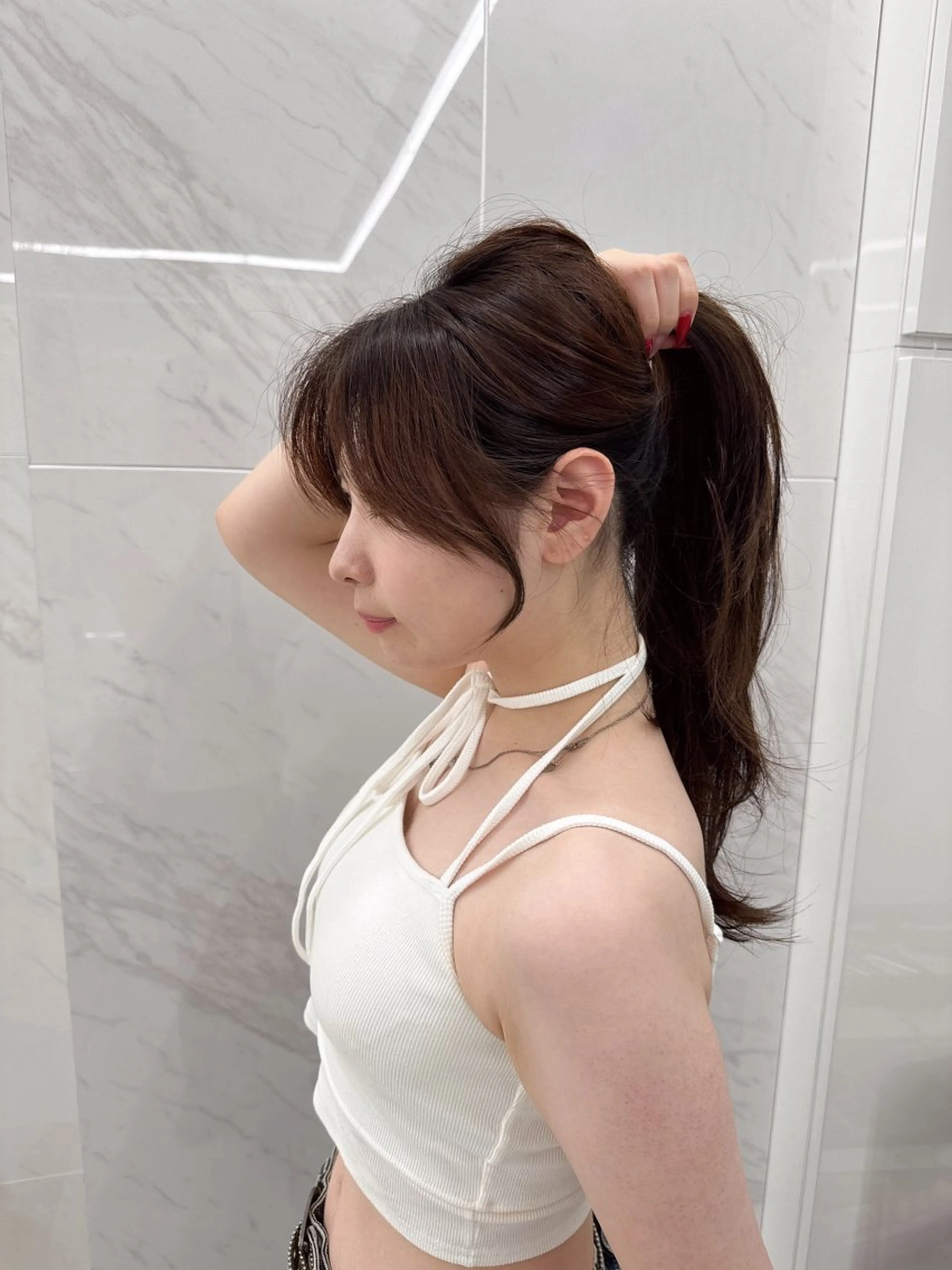 ロング のり🐼顔まわり/ 韓国/レイヤーカットのヘアスタイル