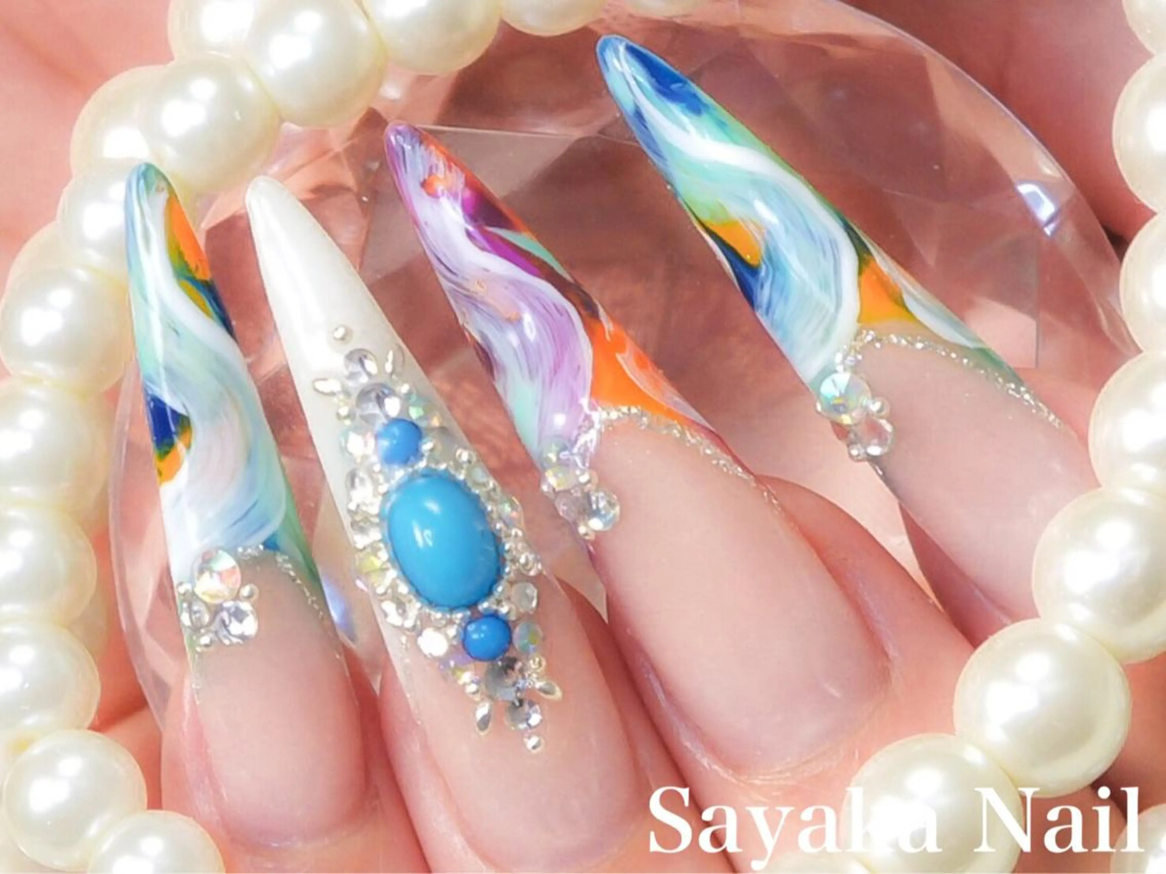 ネイル アートネイル 長さ出し E・N(エン)所属・E・N(エン) eyelashのマツエク・マツパデザイン