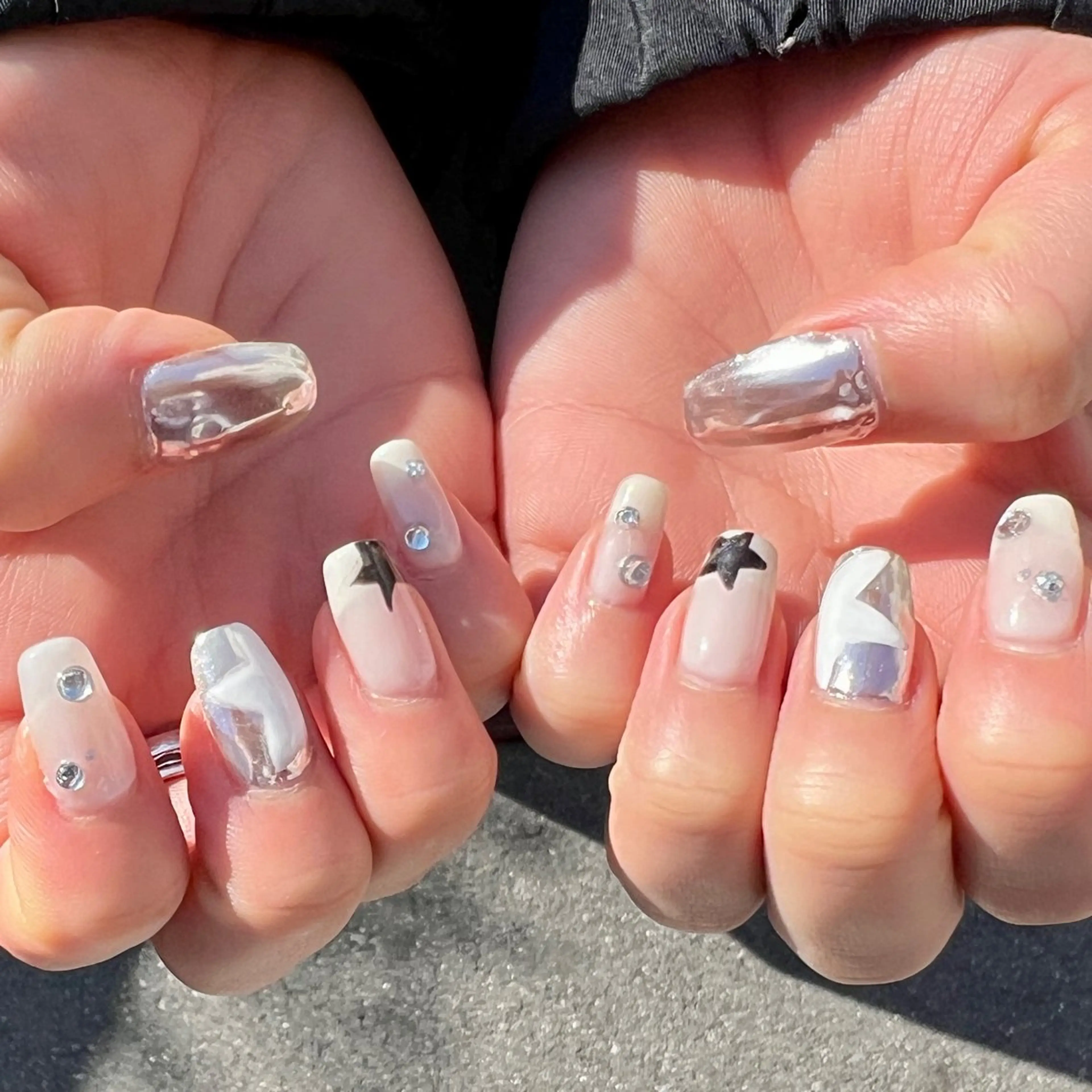 ネイル ハンドネイル 個性派ニュアンス nuts nail所属・【池袋】nuts nail　なつみのネイルデザイン
