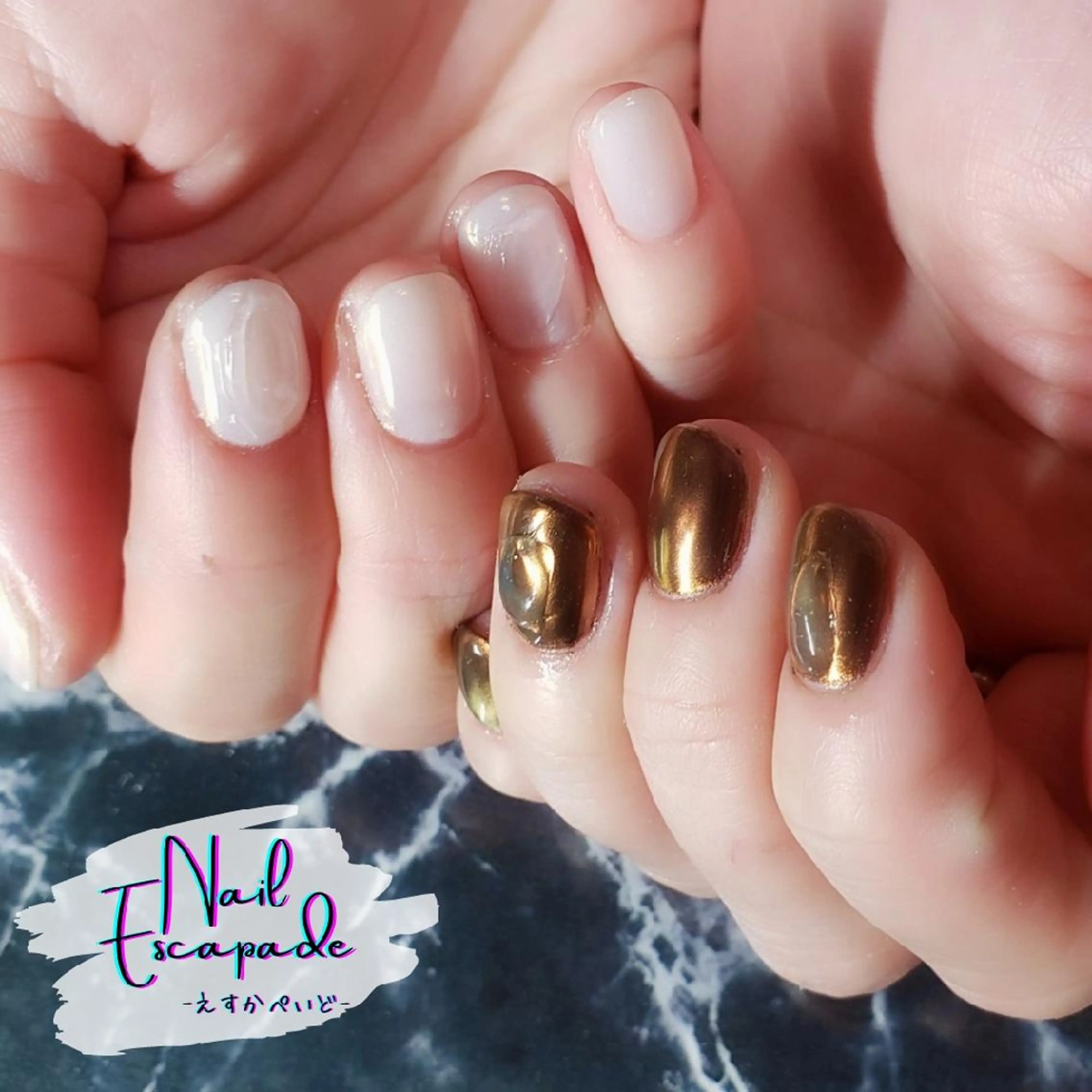 ショート ネイル ハンドネイル フットネイル クロキ 。のネイルデザイン