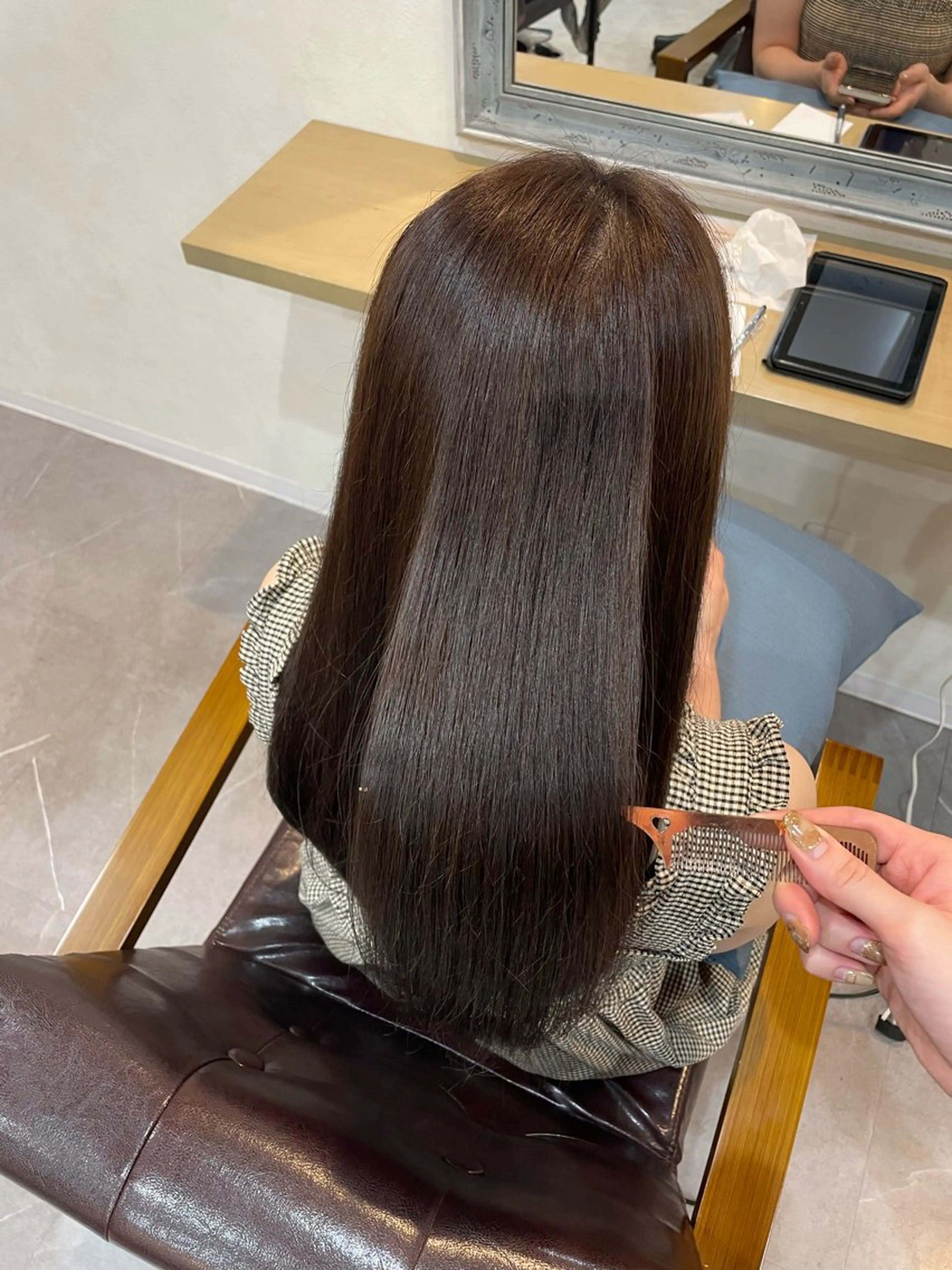 カラー アッシュ ブラウンカラー ナチュラルブラウン オレンジ ヘアカラー トリートメント ヘアケア専門店 Nerine 松戸店所属・近澤 佑香のヘアスタイル