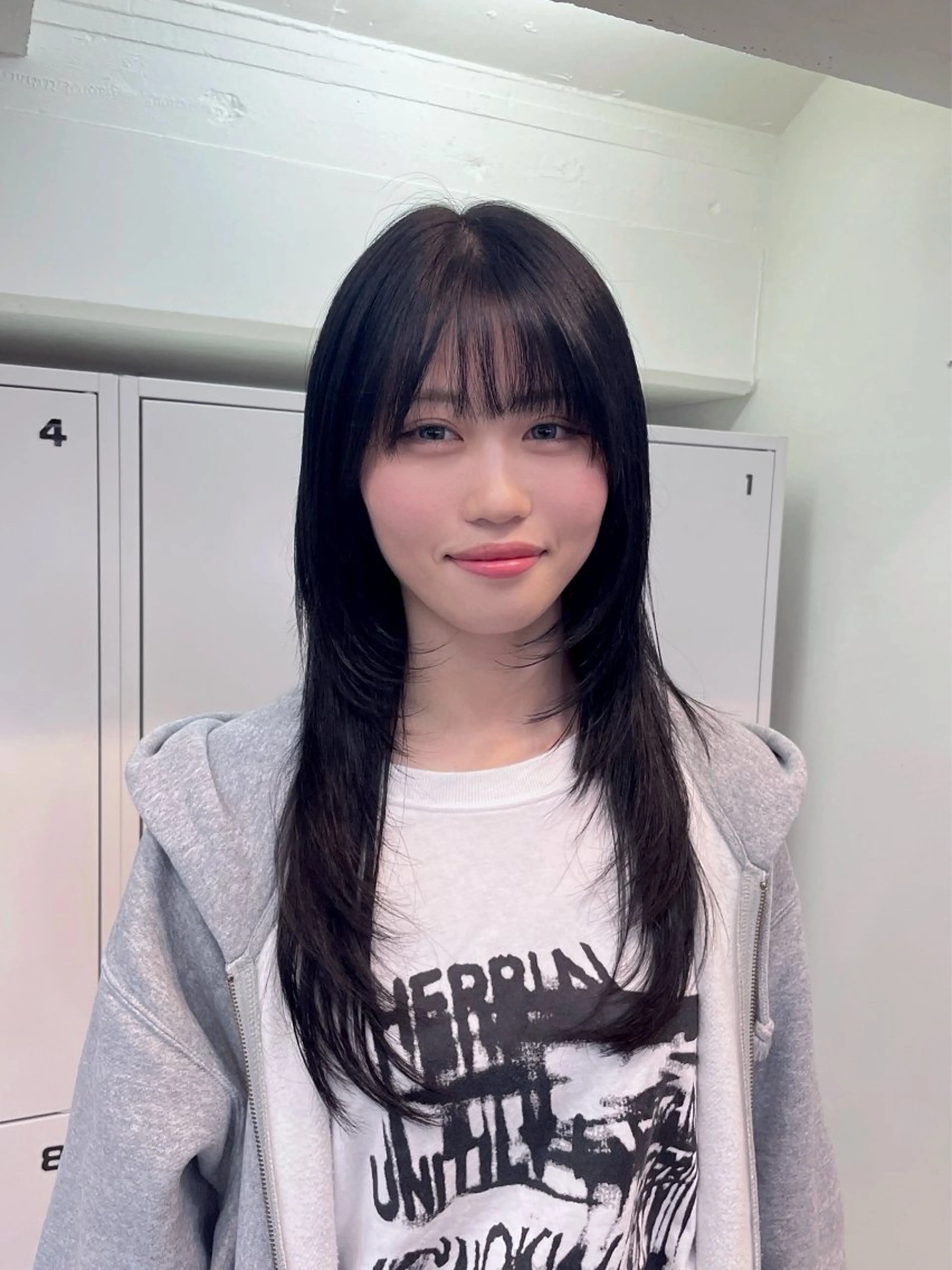 ロング カラー レイヤーカット yu-kaハッシュ カット/韓国レイヤーのヘアスタイル