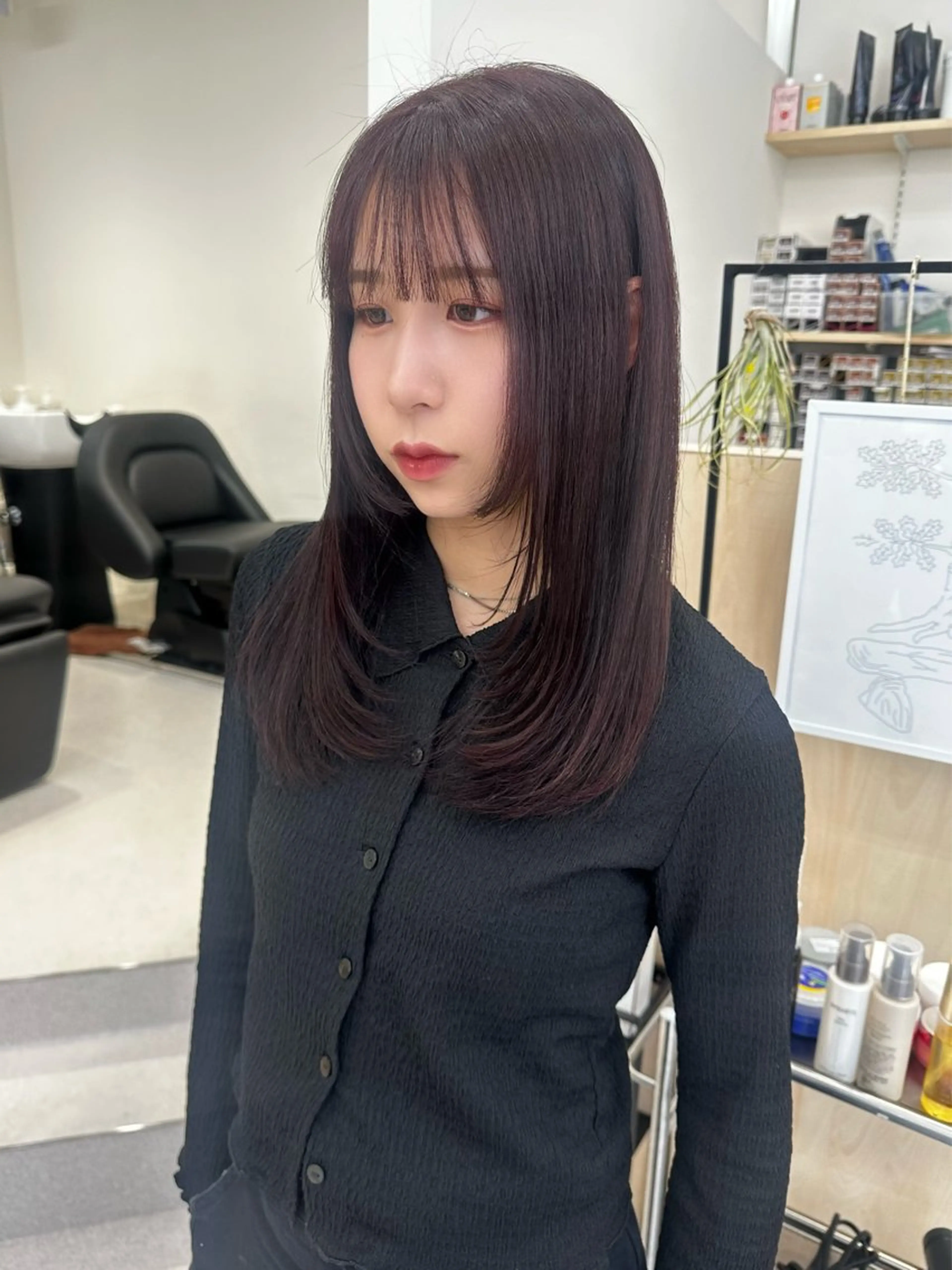 セミロング カラー 🪭risa 暖色/レイヤー🪭のヘアスタイル