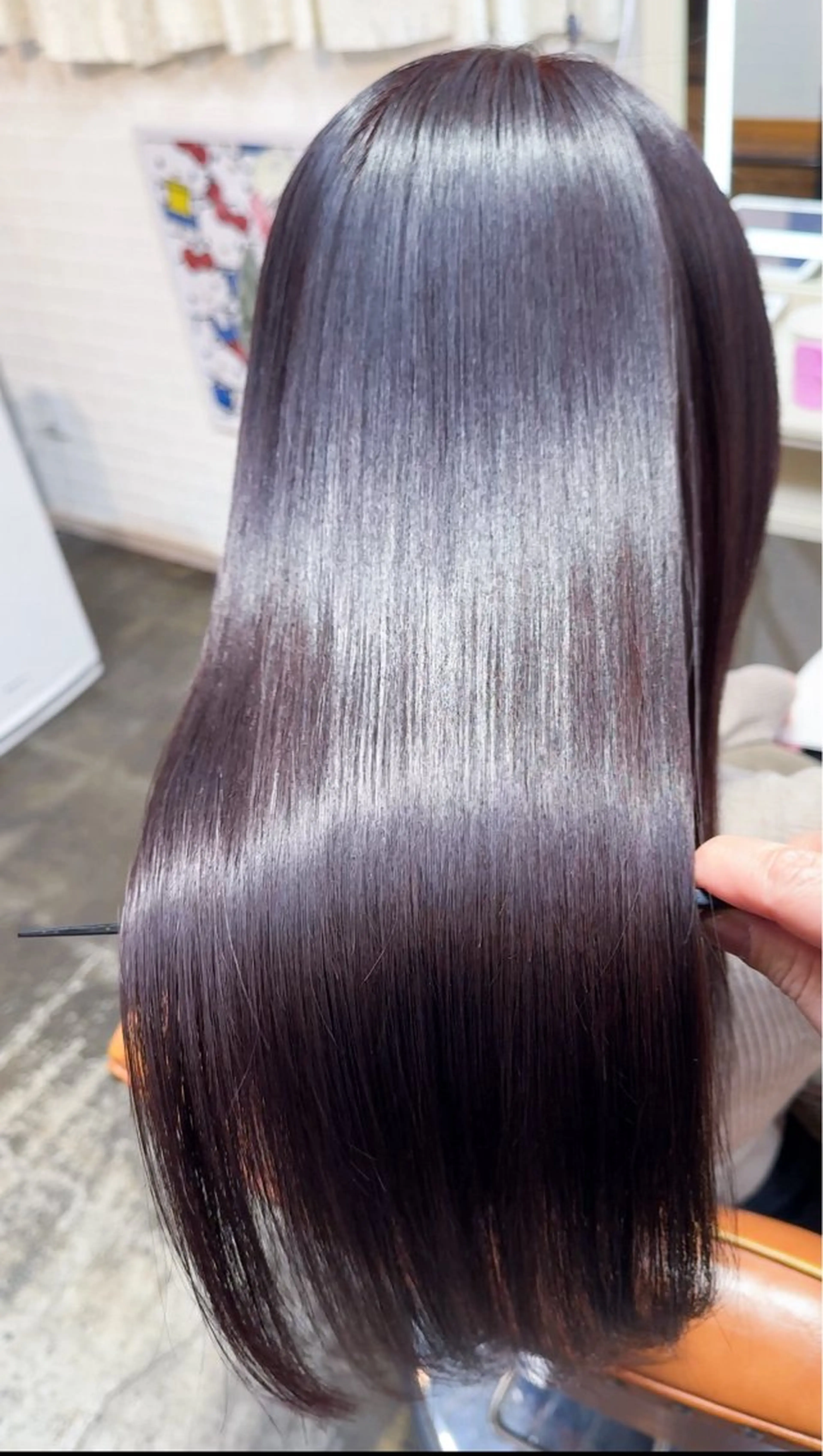 ロング カラー グレージュ ラベンダーカラー ラベンダーグレージュ ラベンダーグレー Chic シックのヘアスタイル