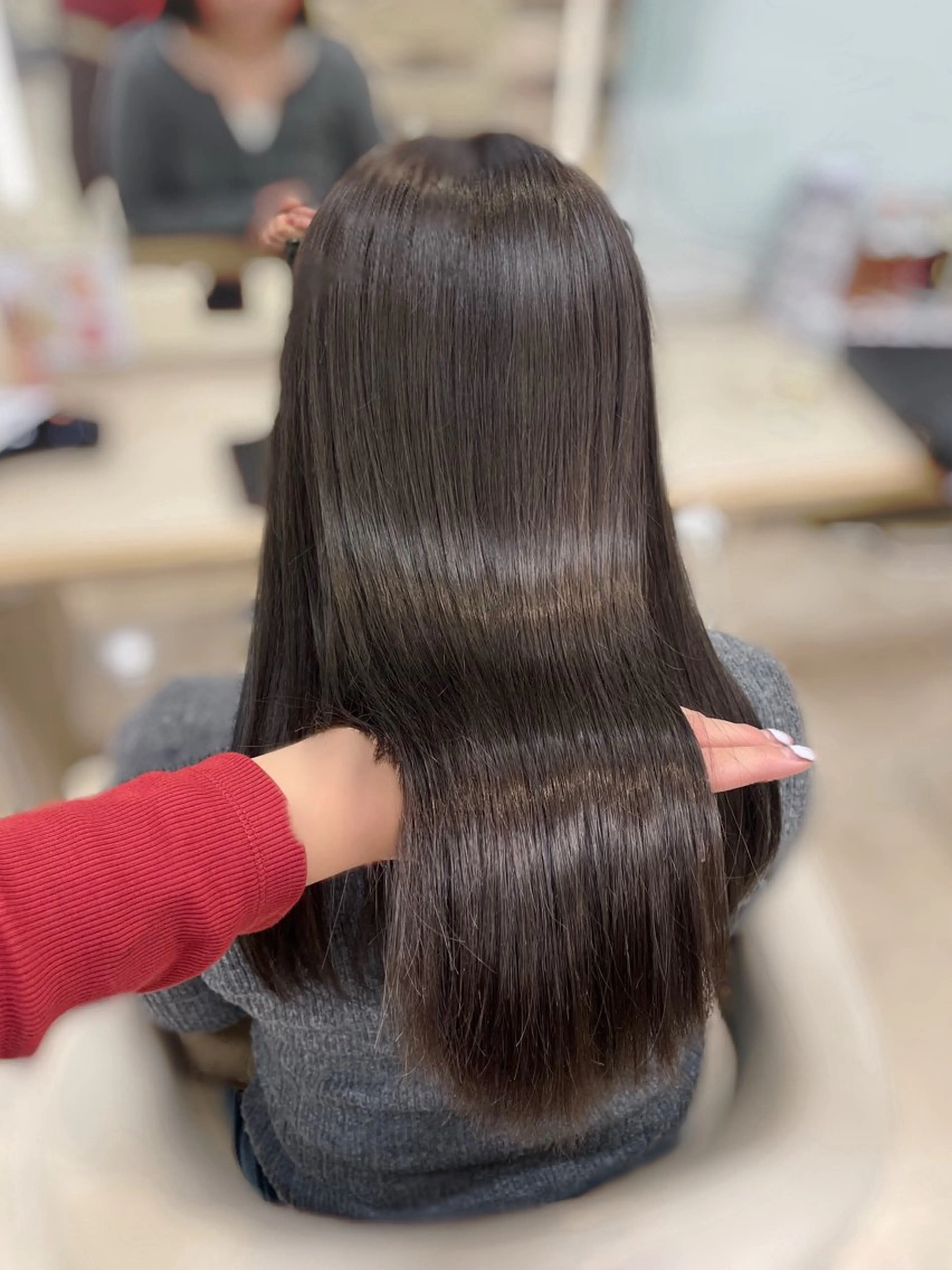 ロング カラー 透明感ワンカラー 🎀髪質改善/AOのヘアスタイル