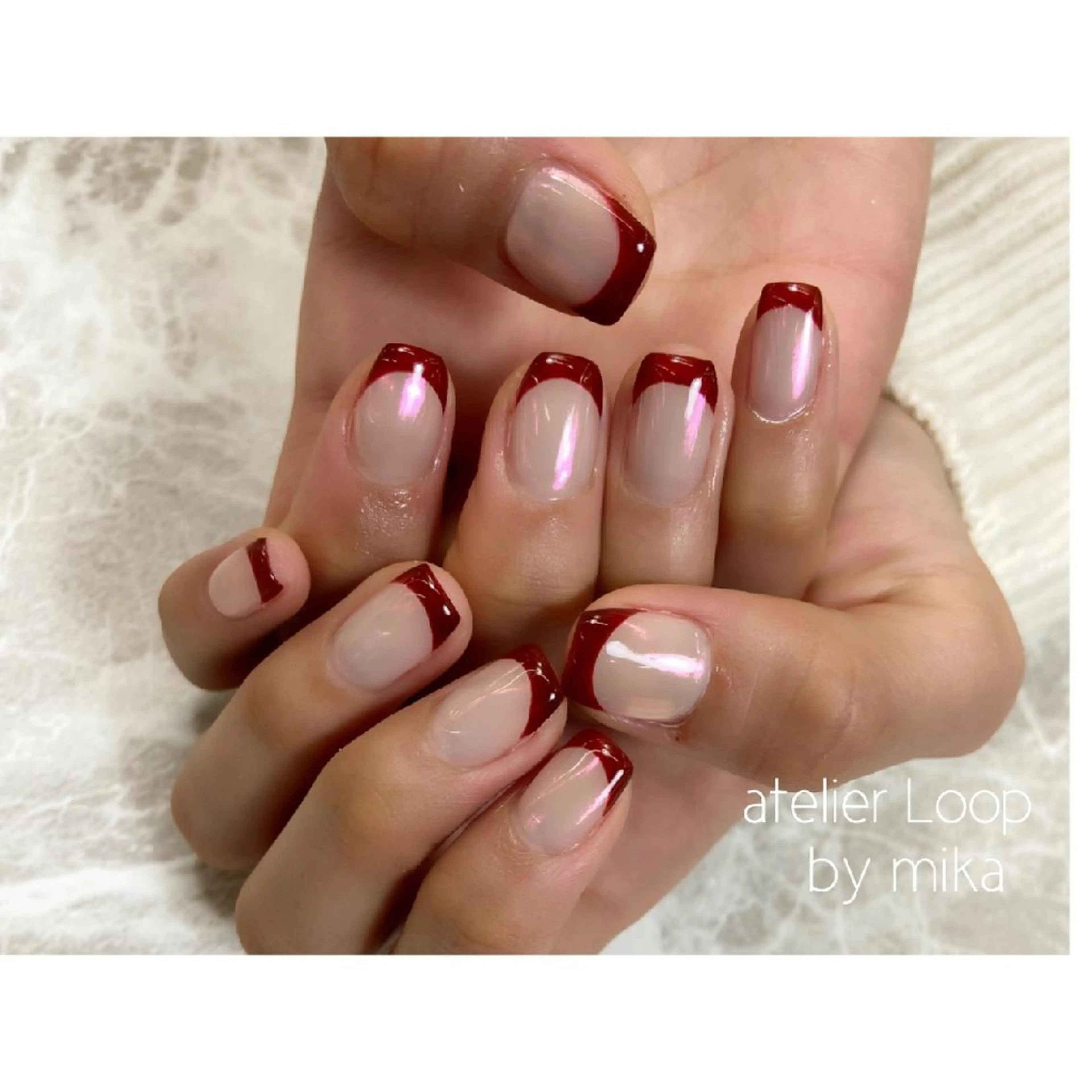 ネイル フレンチネイル atelierLoopbyshiho所属・atelier Loop♪MIKAのネイルデザイン