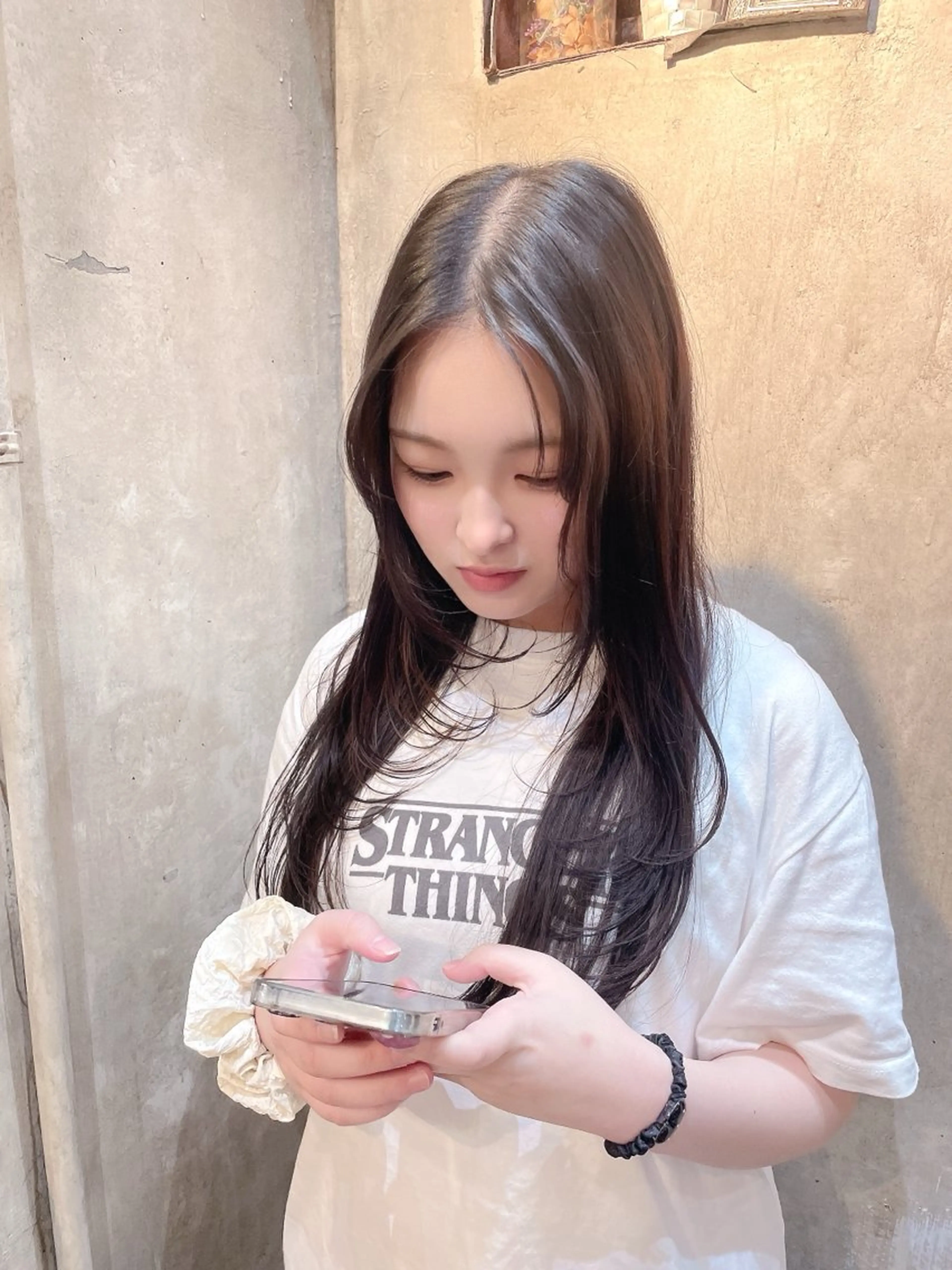 ロング 顔周りカット レイヤーカット 片野 心愛のヘアスタイル