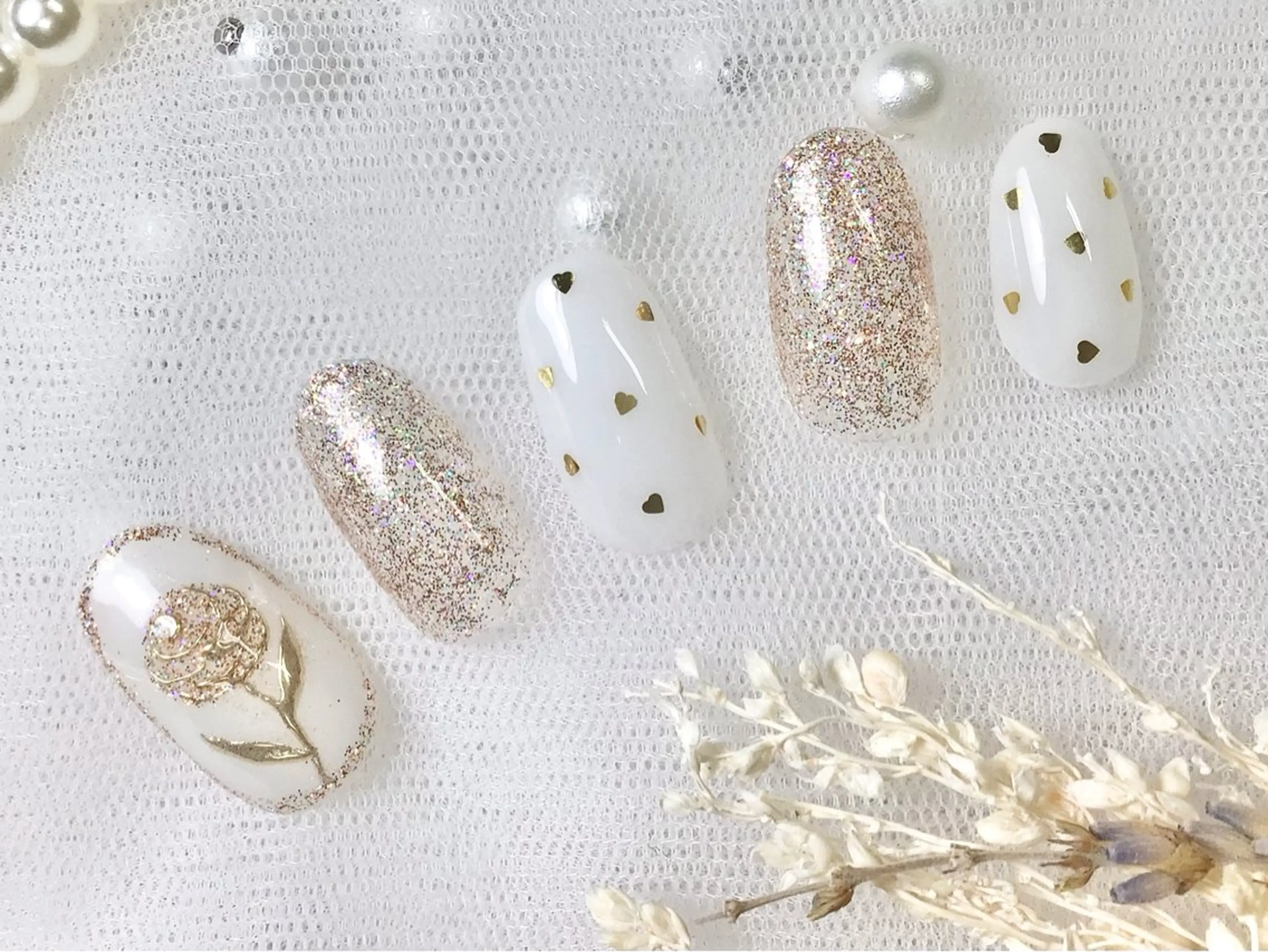 ネイル ハンドネイル ネイルPetit Ribbonのネイルデザイン