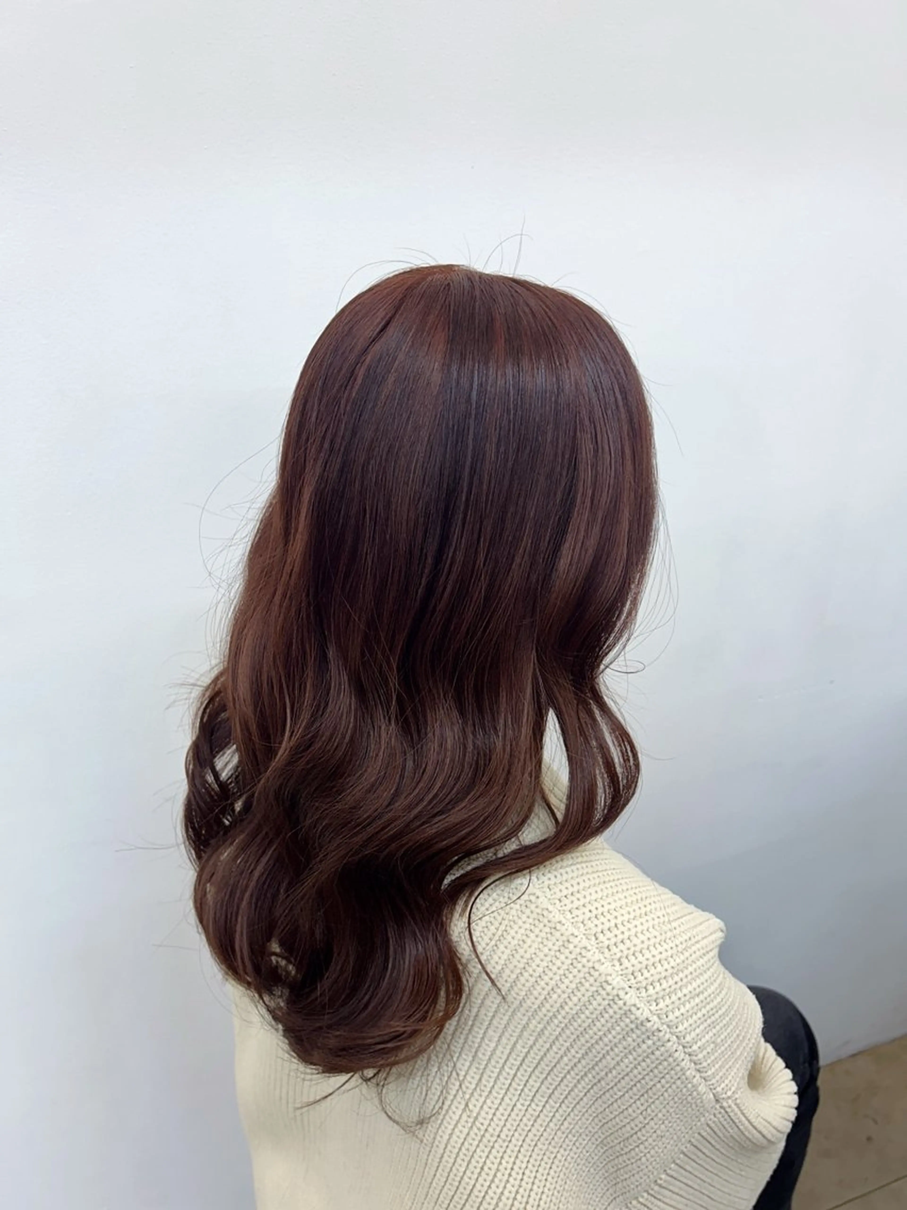 ロング カラー ブラウンカラー ダブルカラー ピンクカラー ピンクブラウン LOVERICHE所属・重光 梨央奈のヘアスタイル