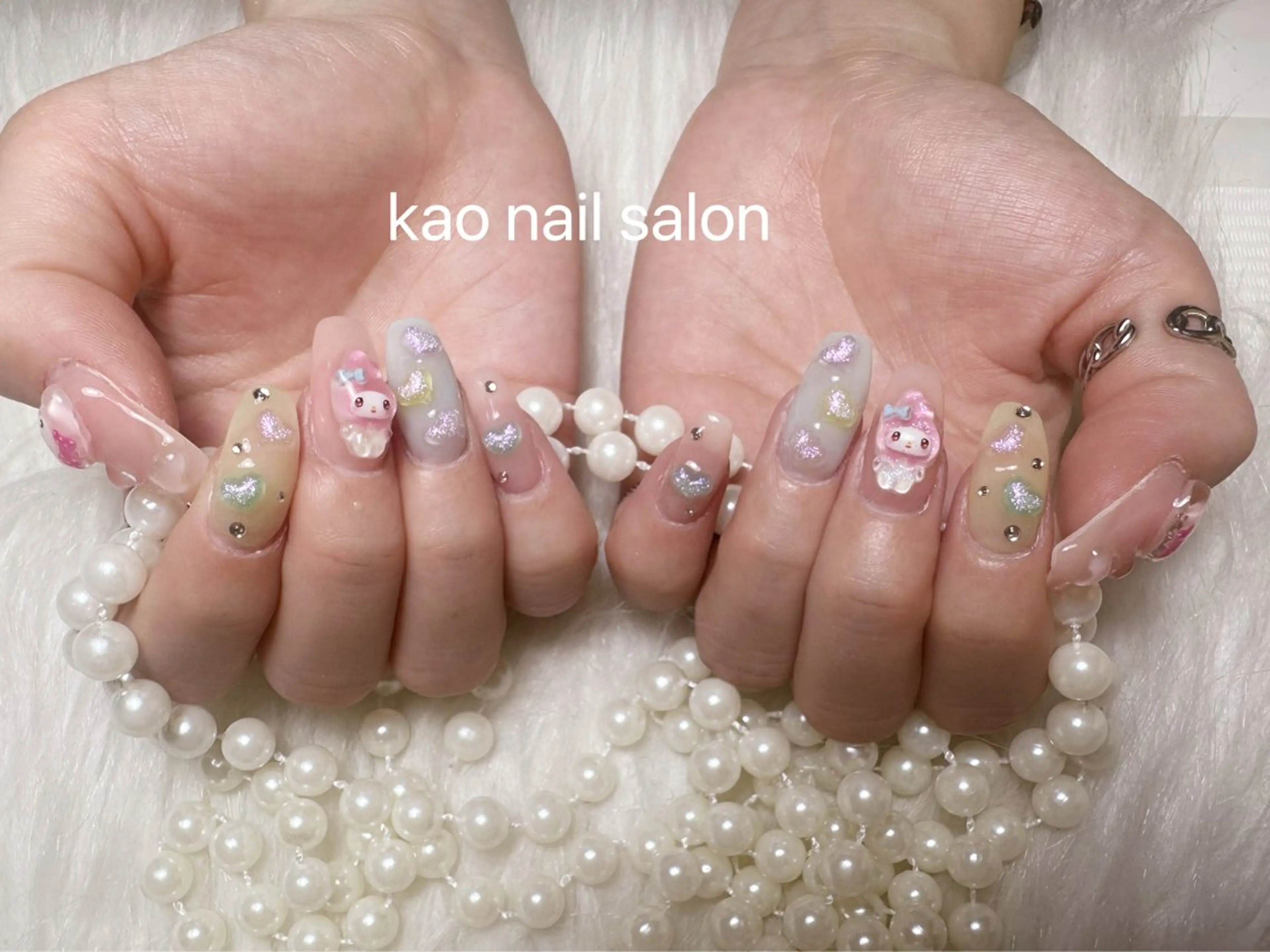 ネイル ハンドネイル kao nail マグネット/長さだしのネイルデザイン