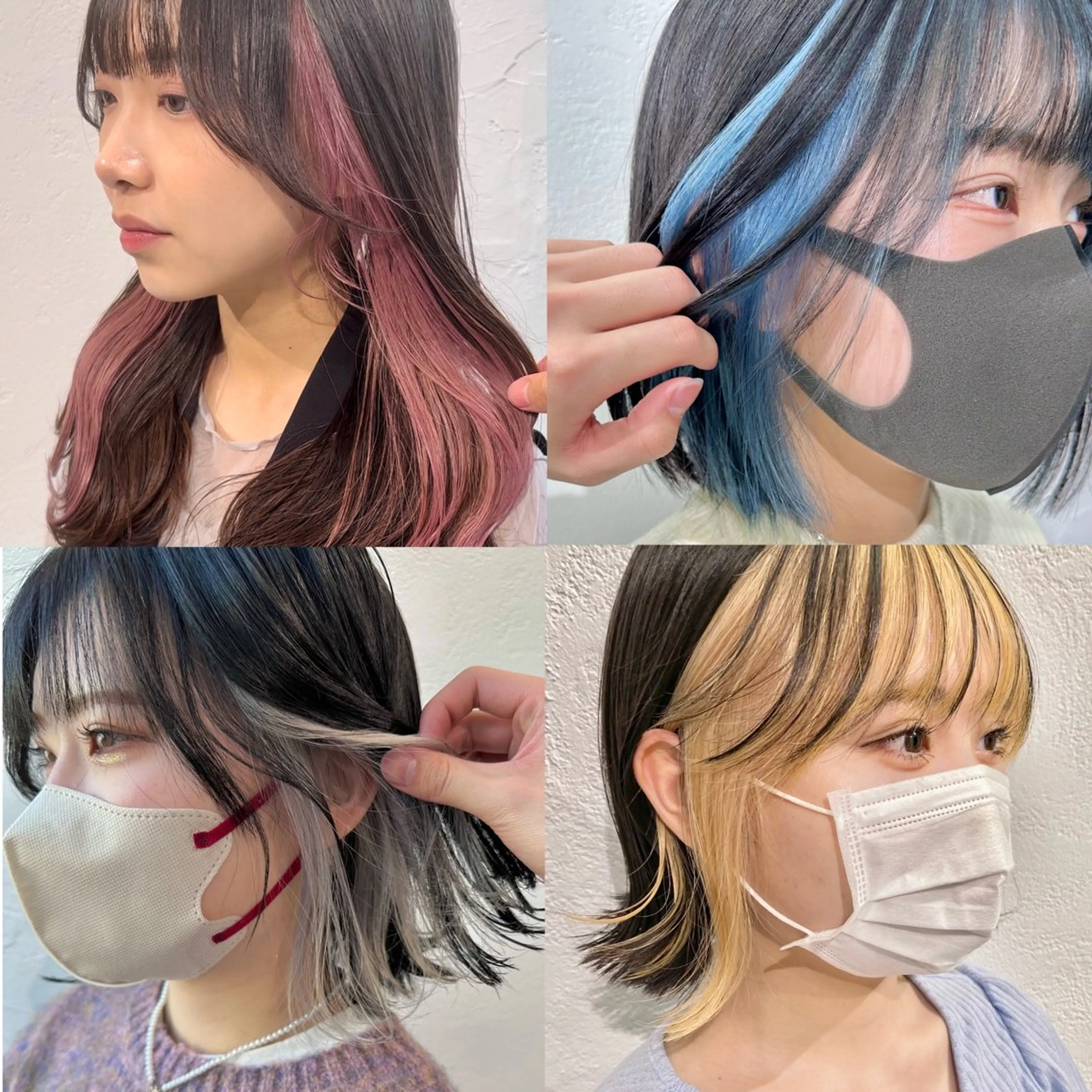 ミディアム カラー ミストバング ブリーチ デザインカラー  フェイスフレーミング インナーカラー カット ヘアカラー トリートメント インナーカラー/レイ ヤーカット♡/マキシのヘアスタイル