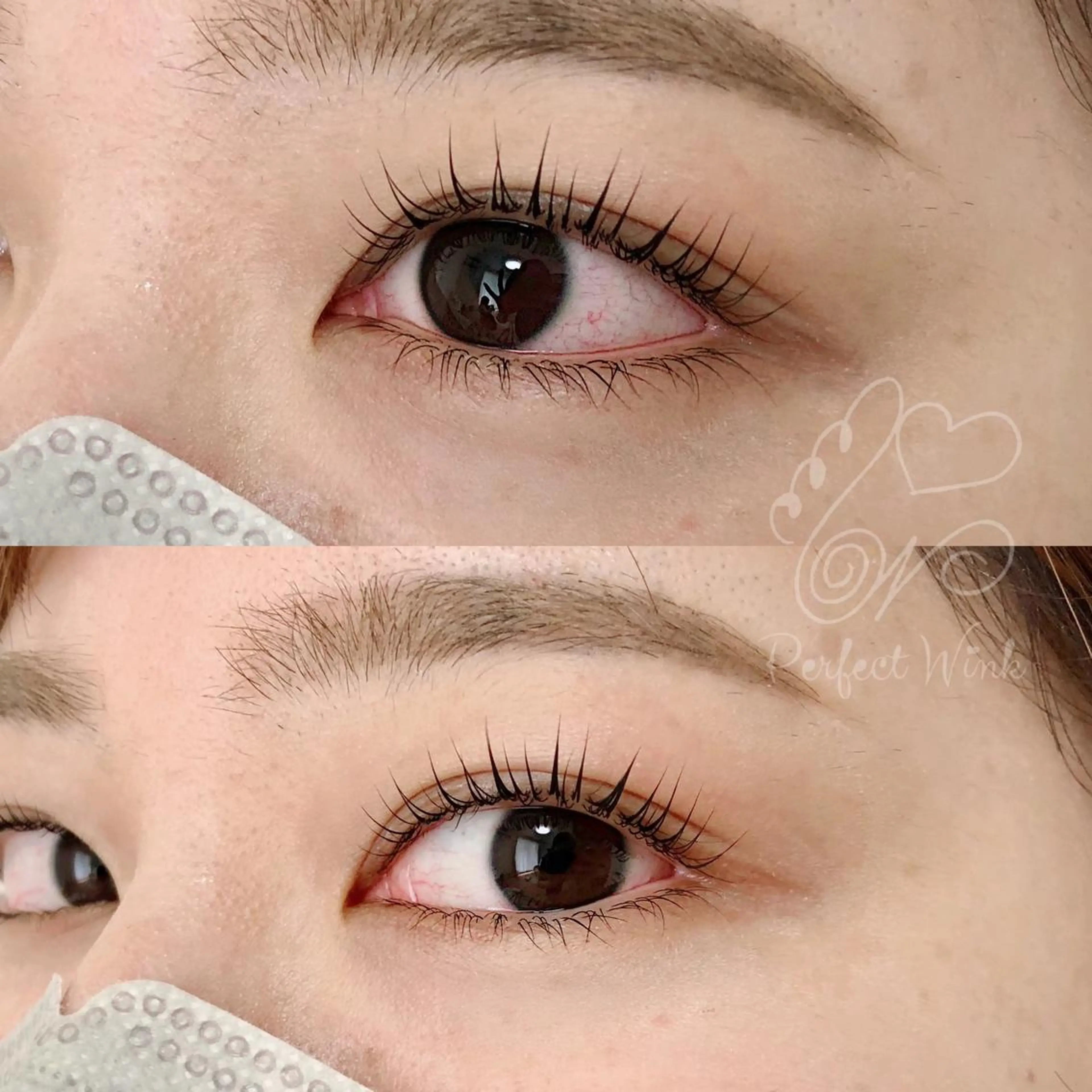 マツエク・マツパ パリジェンヌラッシュリフト マツパ パーフェクトウィンク ちぢいわみのりのマツエク・マツパデザイン