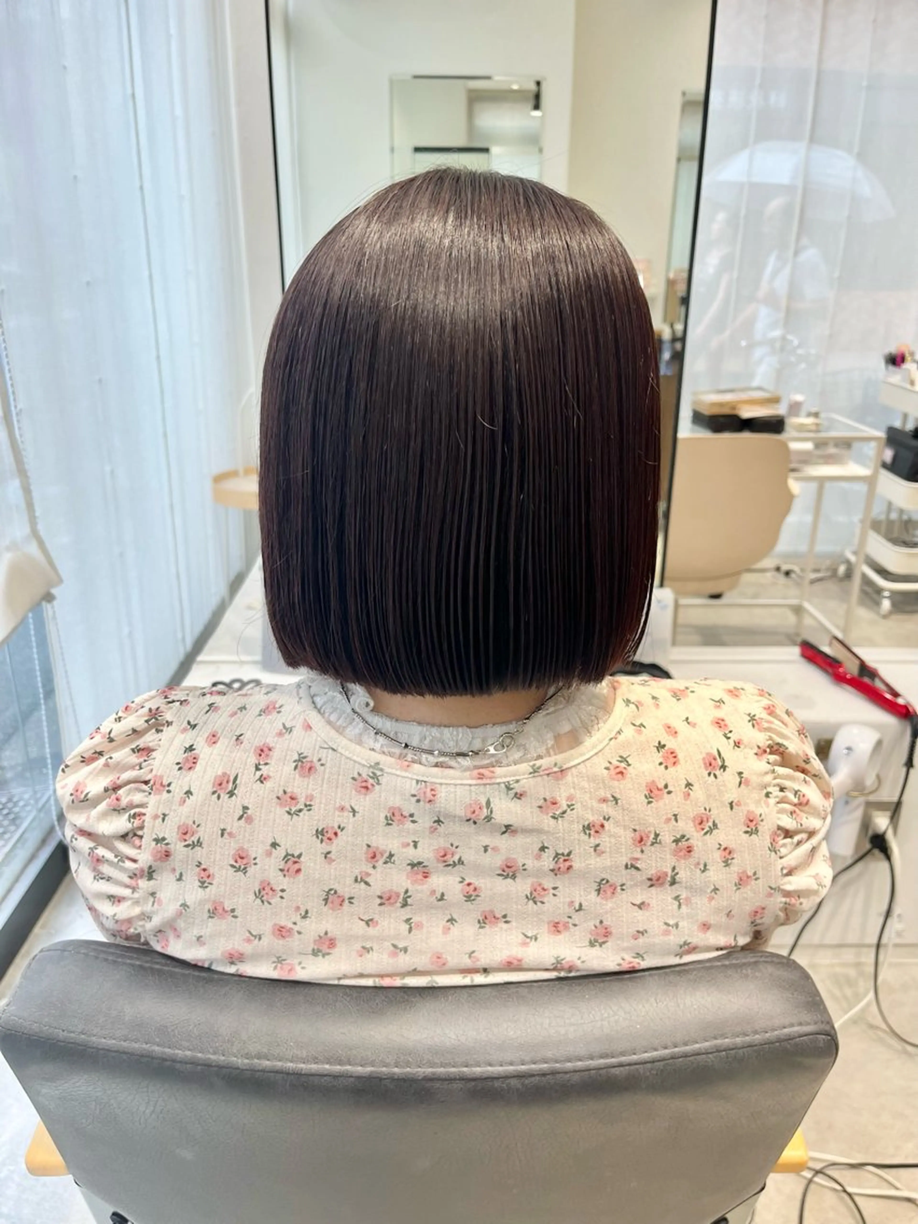 ショート カラー カット ヘアカラー 縮毛矯正 トリートメント ボブ/美髪矯正 /佐藤　奈巳のヘアスタイル