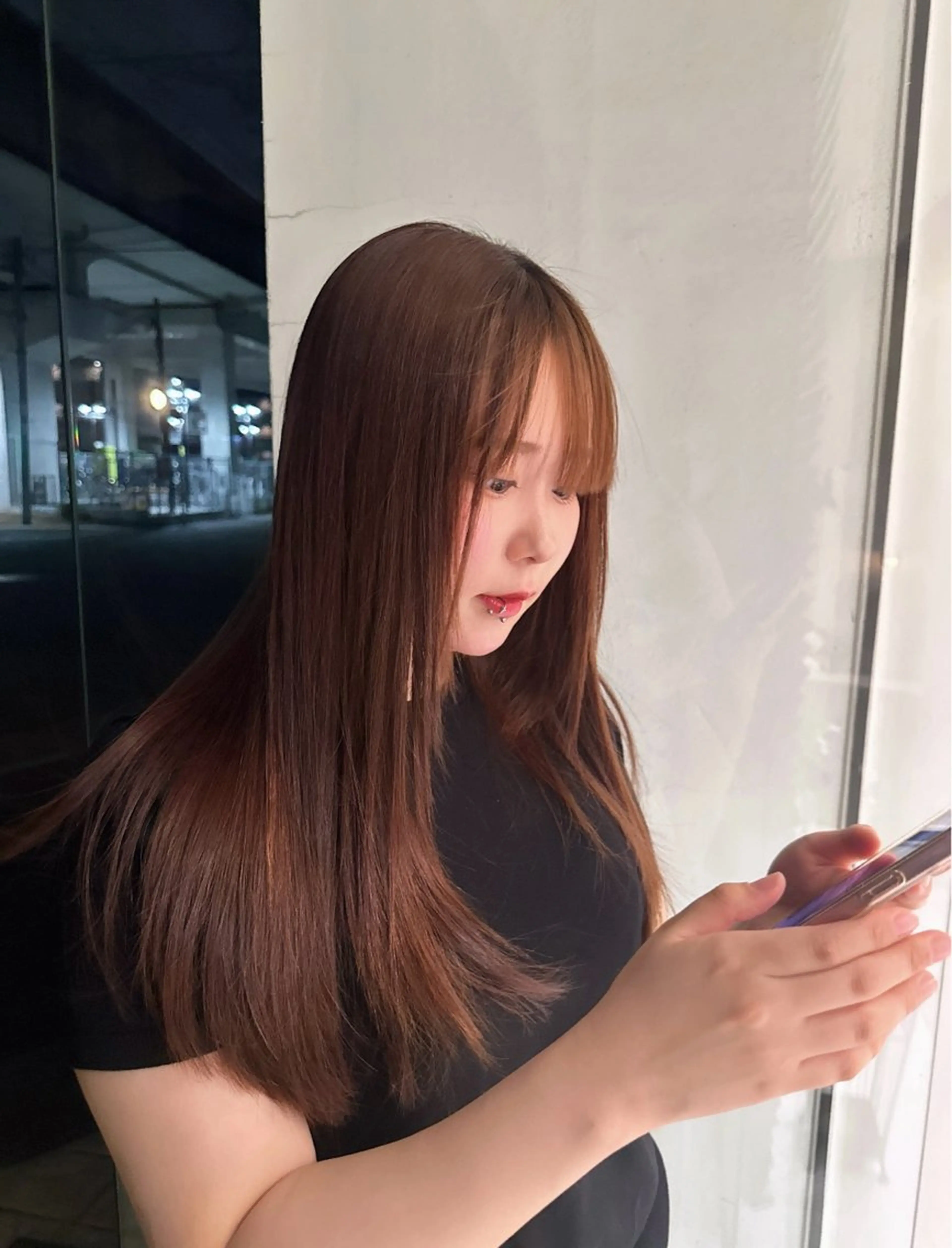 ロング パーマ 縮毛矯正 octo所属・梅澤 杏菜のヘアスタイル