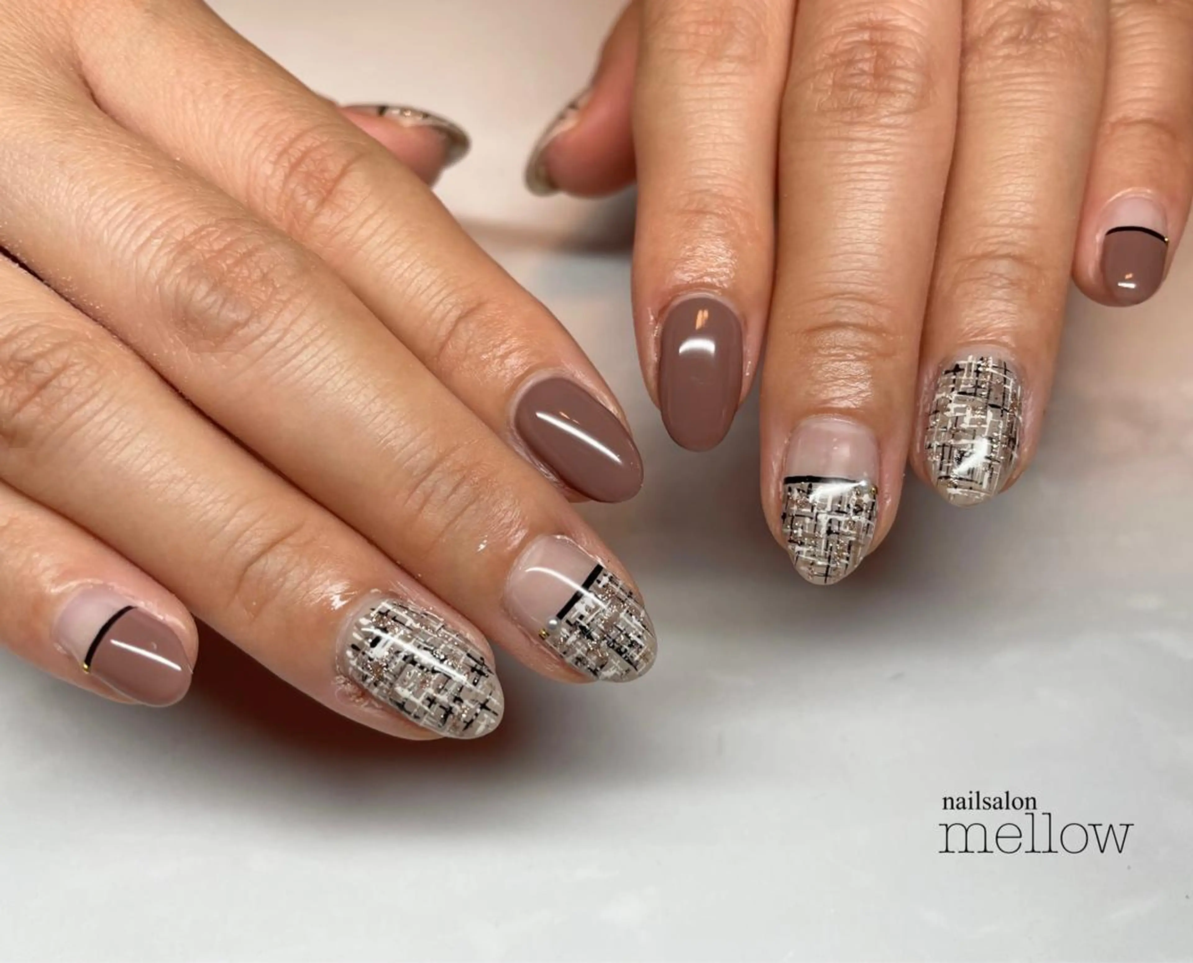 ネイル ツイードネイル 大山 浩美のネイルデザイン