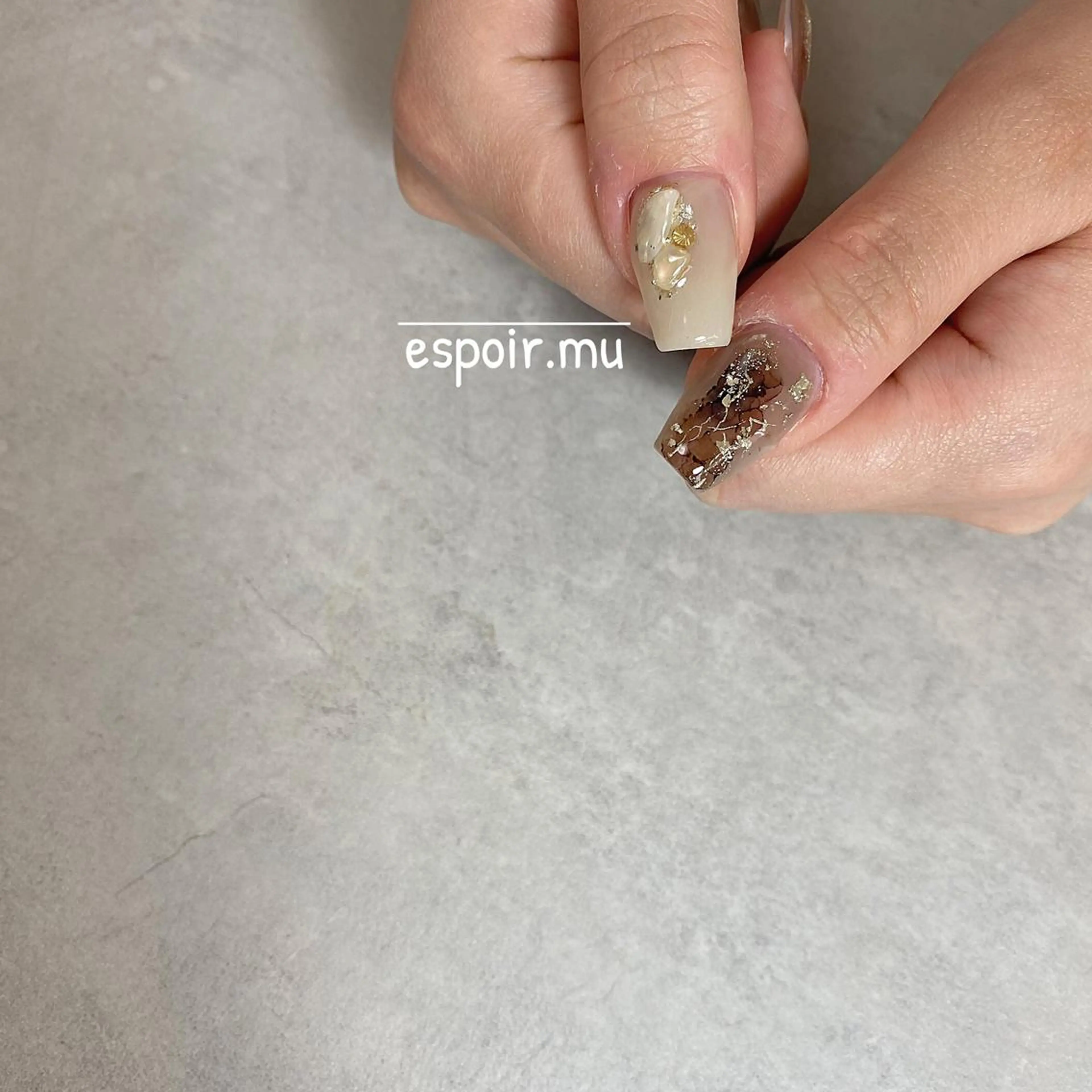 ロング ネイル espoir. muのネイルデザイン