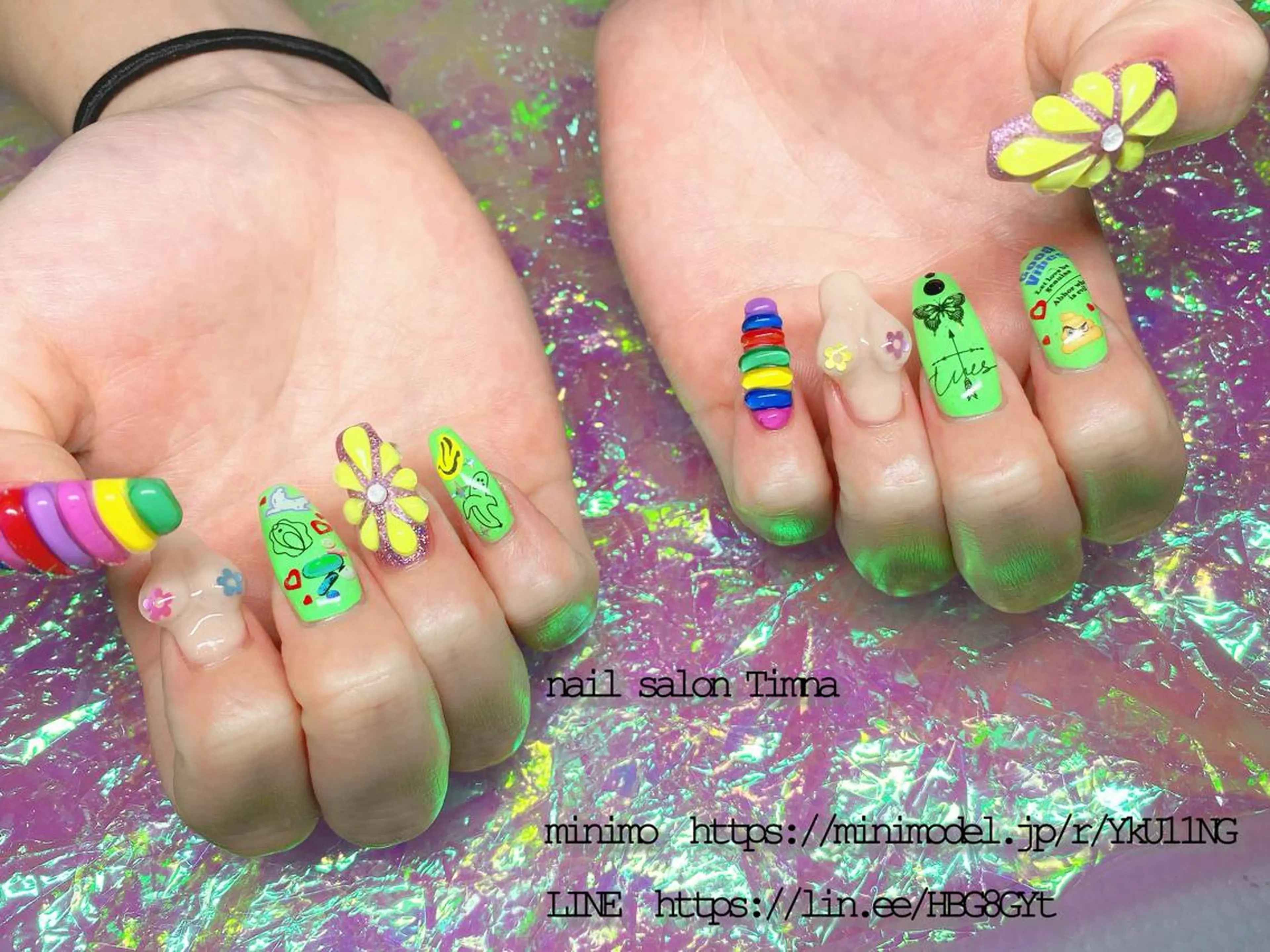 ロング NAILSALON 🍔Timna🍟のネイルデザイン