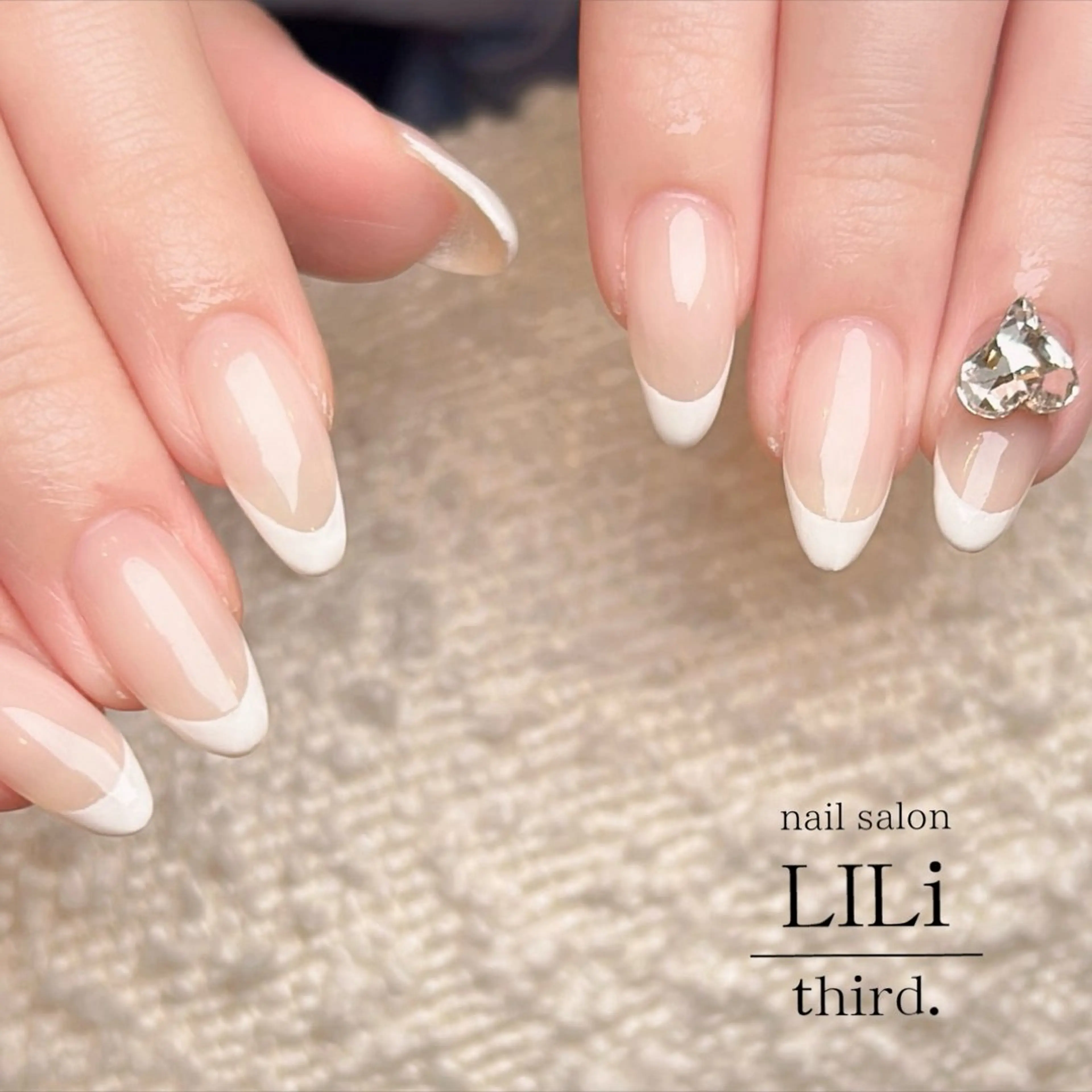 ネイル フレンチネイル ハンドネイル nail salon LILi third.所属・Saya ᵕ̈*のネイルデザイン