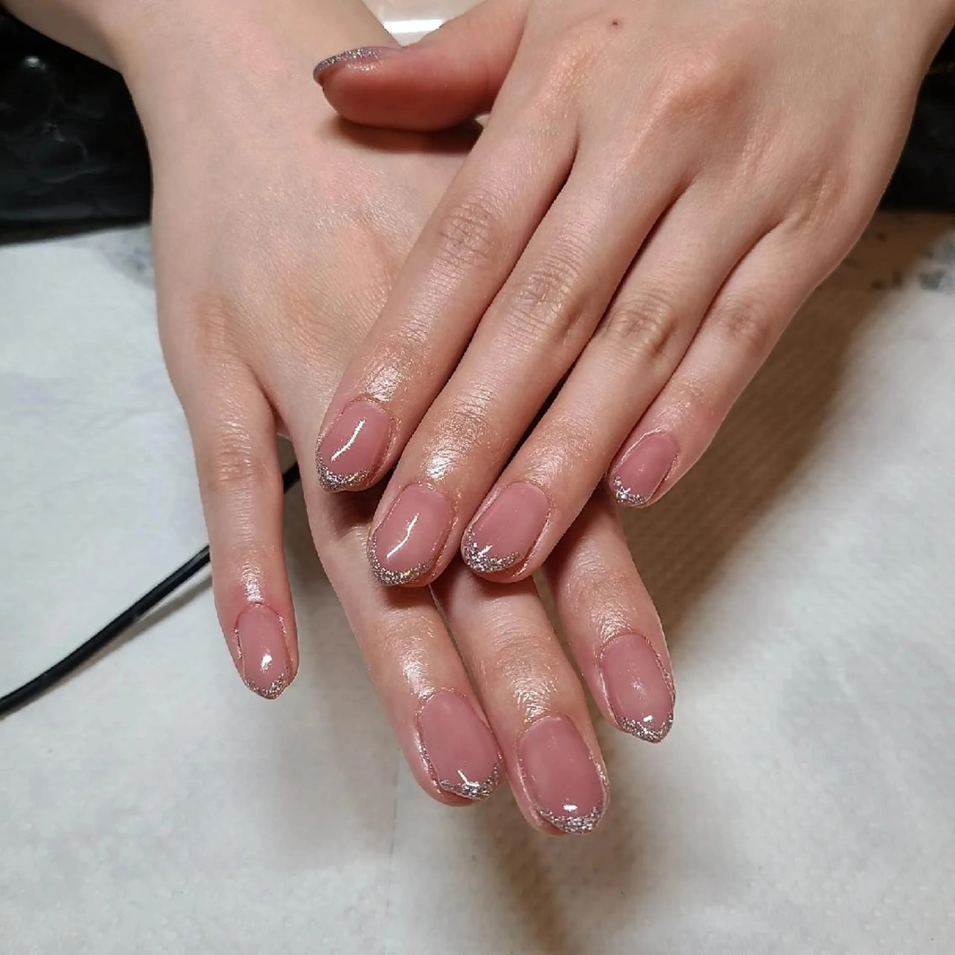 ネイル フレンチネイル ガラスフレンチ SanaNailsalon所属・Sana Nailsalonのネイルデザイン