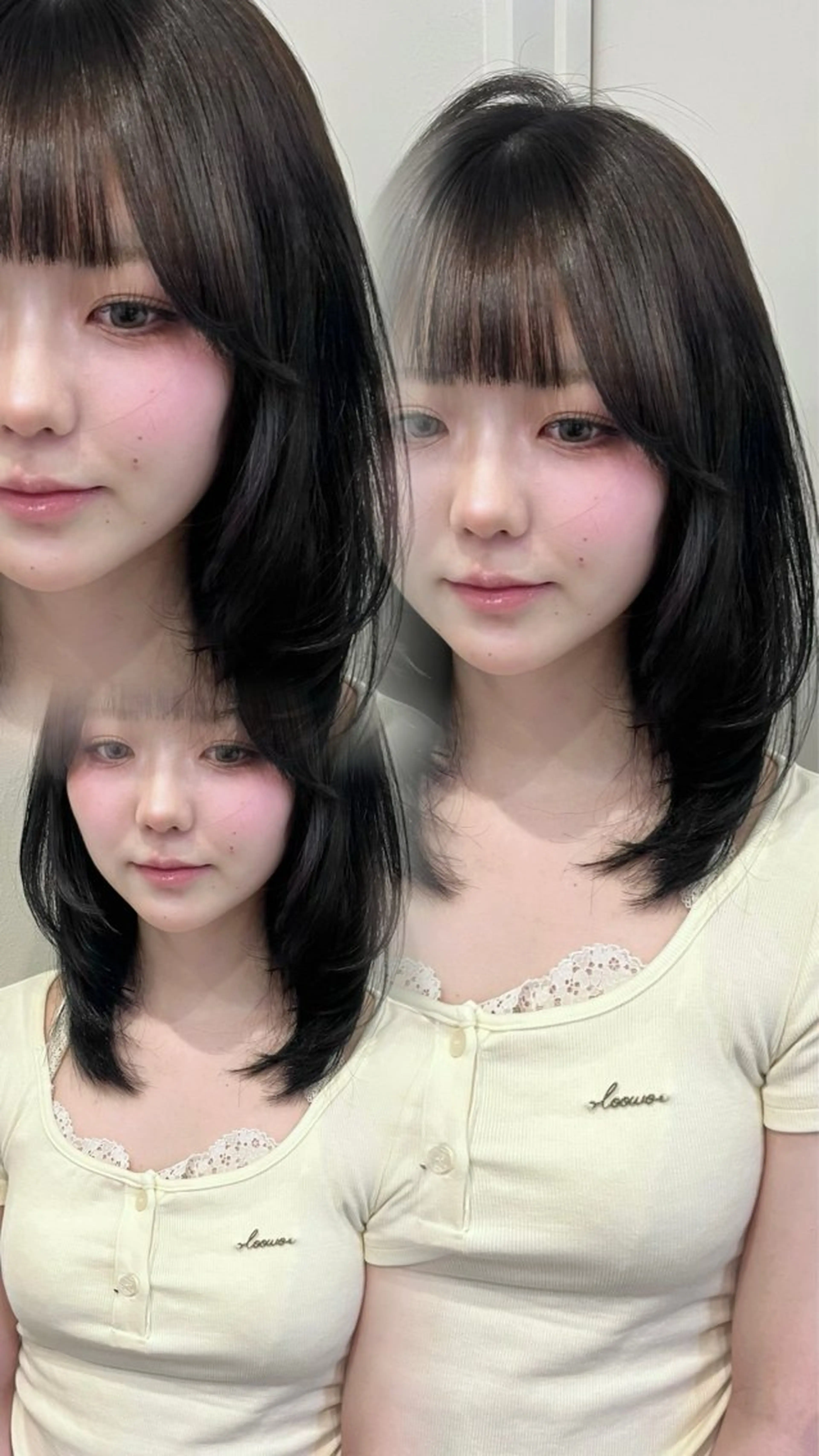 ミディアム ミディアムレイヤー レイヤーカット 透明感カラー/京都 /Himari🩶のヘアスタイル