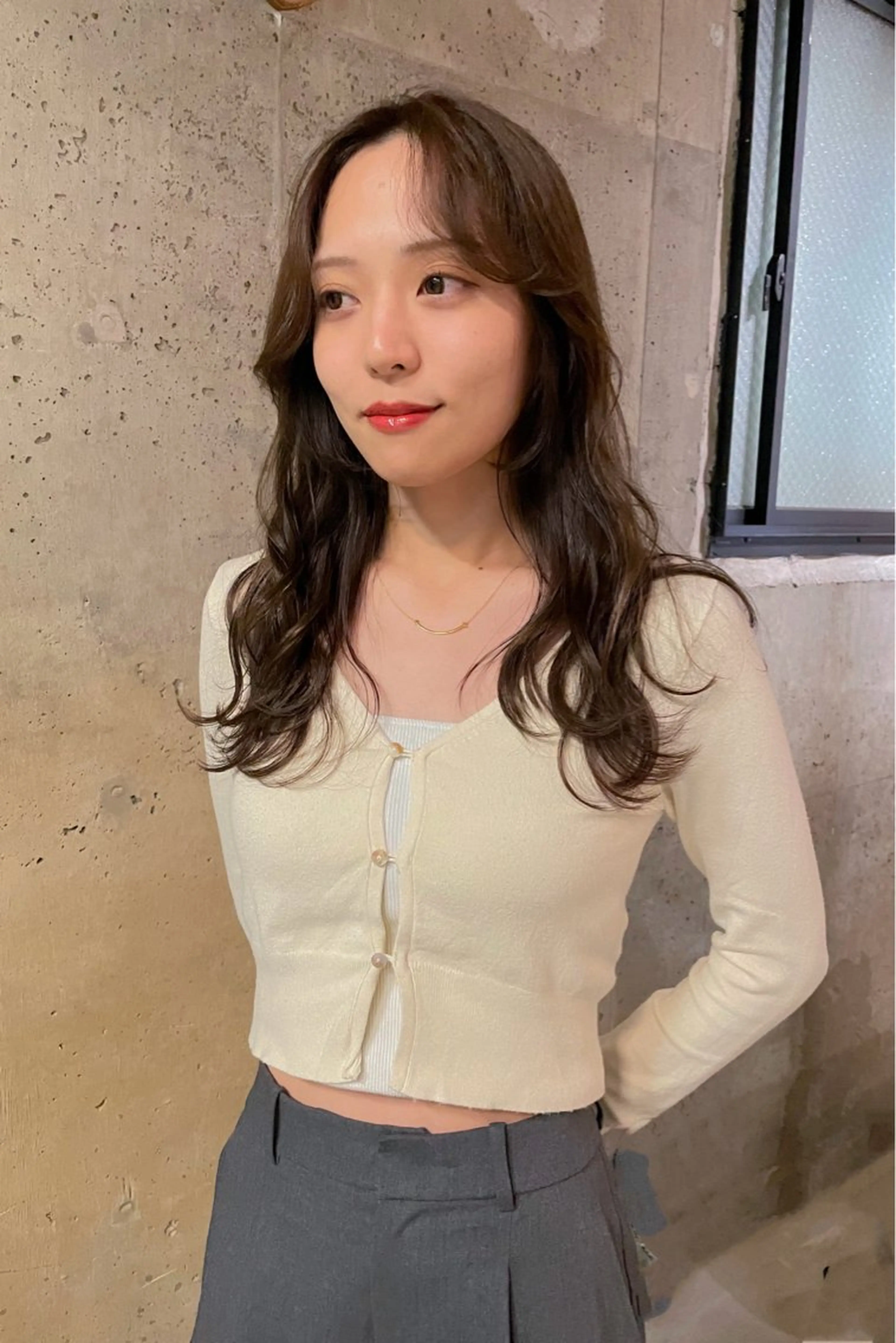 セミロング カラー パーマ/レイヤー 岩山丈一郎のヘアスタイル