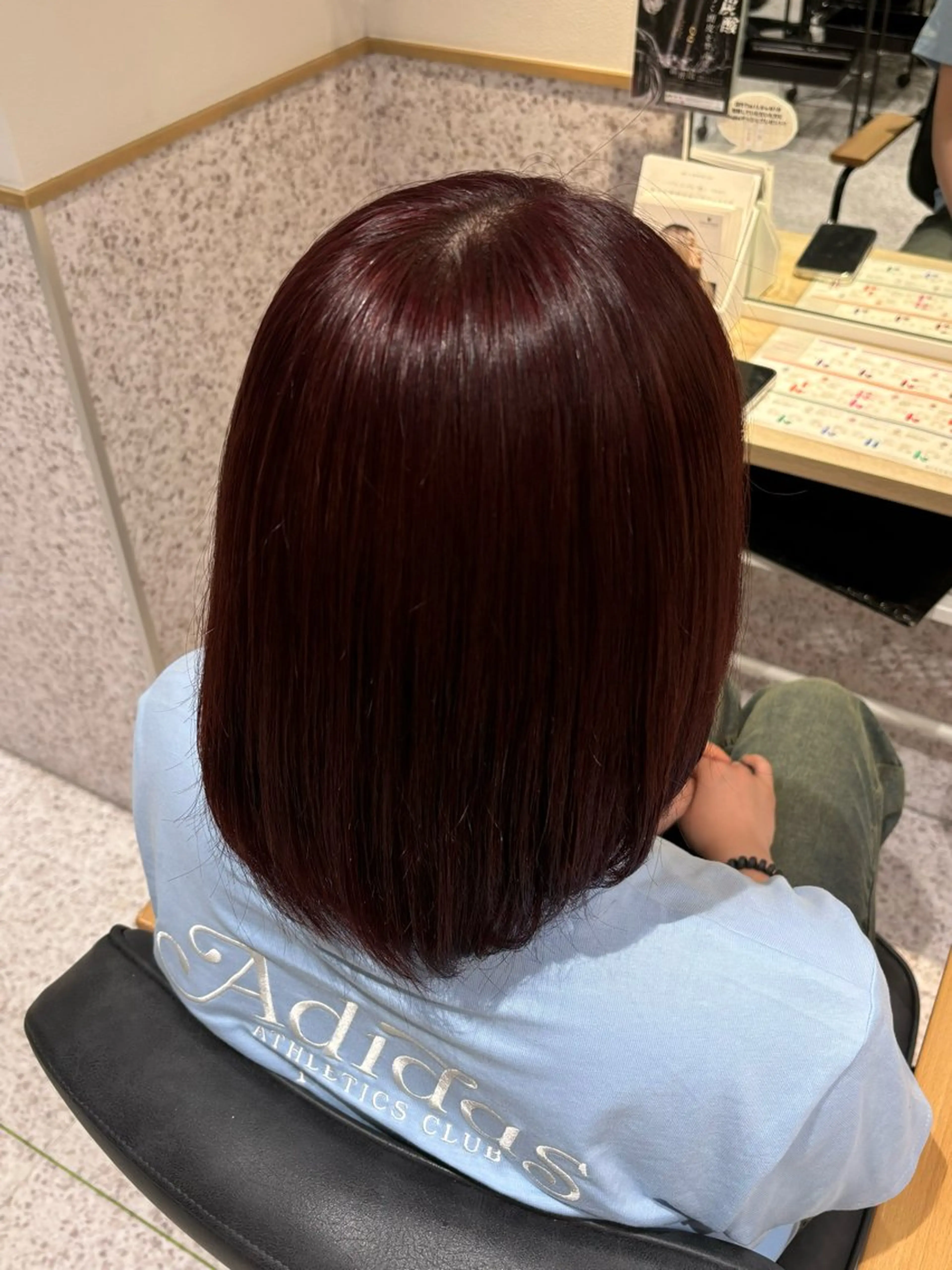 ミディアム カラー ミディアムパーマ ダブルカラー イヤリングカラー ハイライトカラー ハイトーンカラー ヘアカラー 暖色カラー/ パリジェンヌ💟みくのヘアスタイル