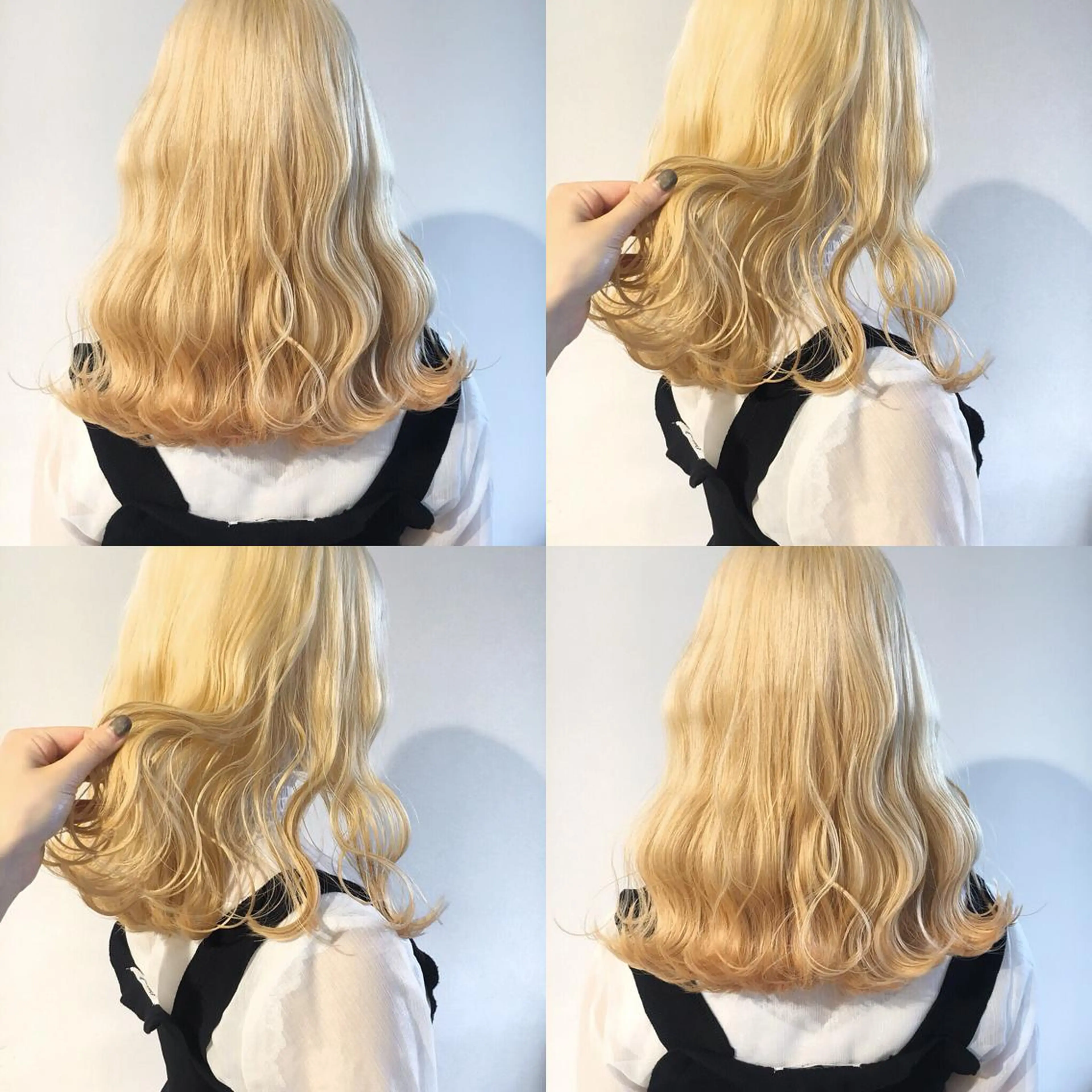 セミロング カラー ヘアアレンジ ベージュカラー ハイトーンカラー イエローカラー マンツーマン施術🦋 ayajuのヘアスタイル