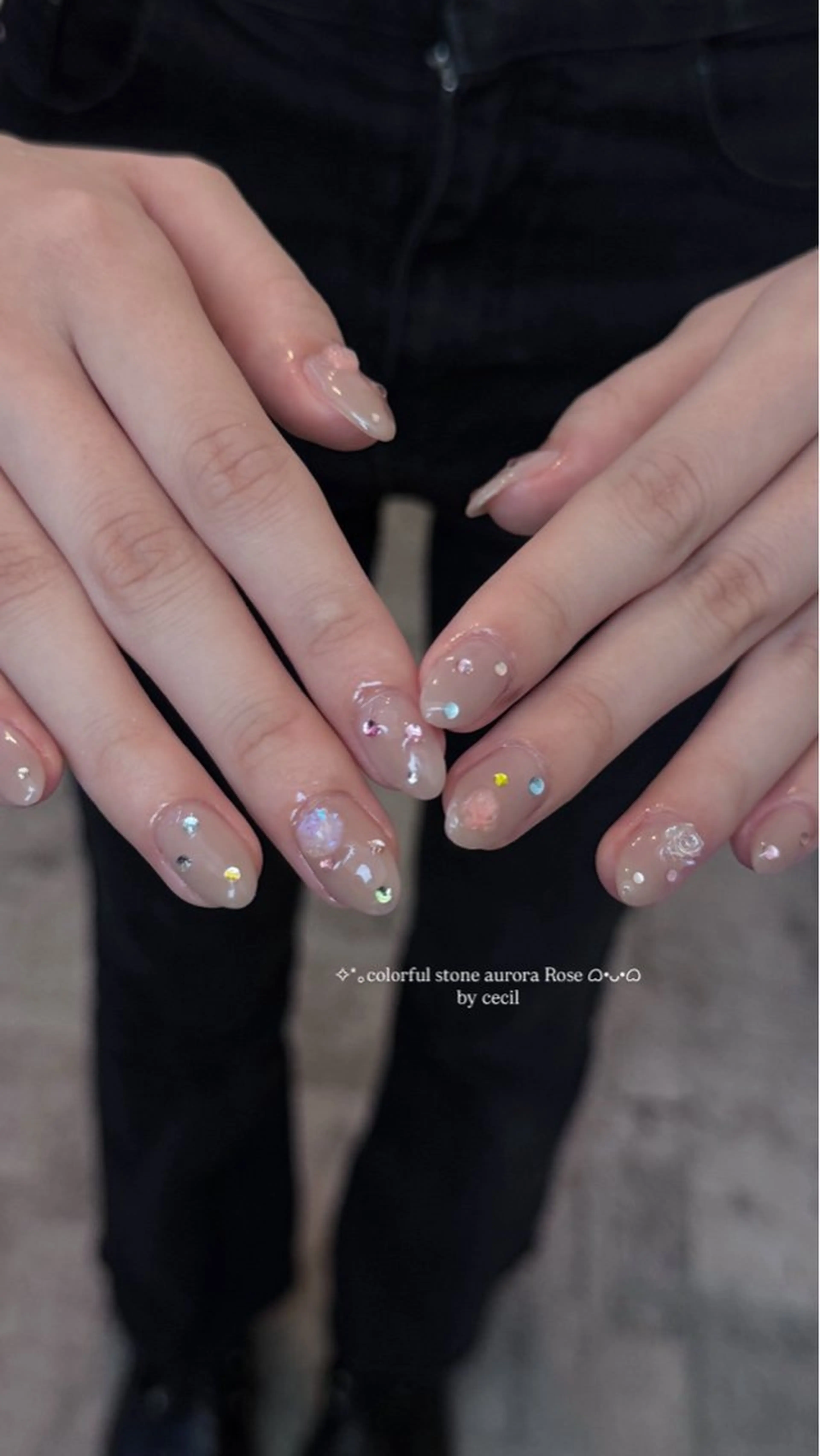 ネイル フレンチネイル 韓国ネイル マグネットネイル メンズネイル ニュアンスネイル ハンドネイル GRANDE大須 Cecil💜のネイルデザイン