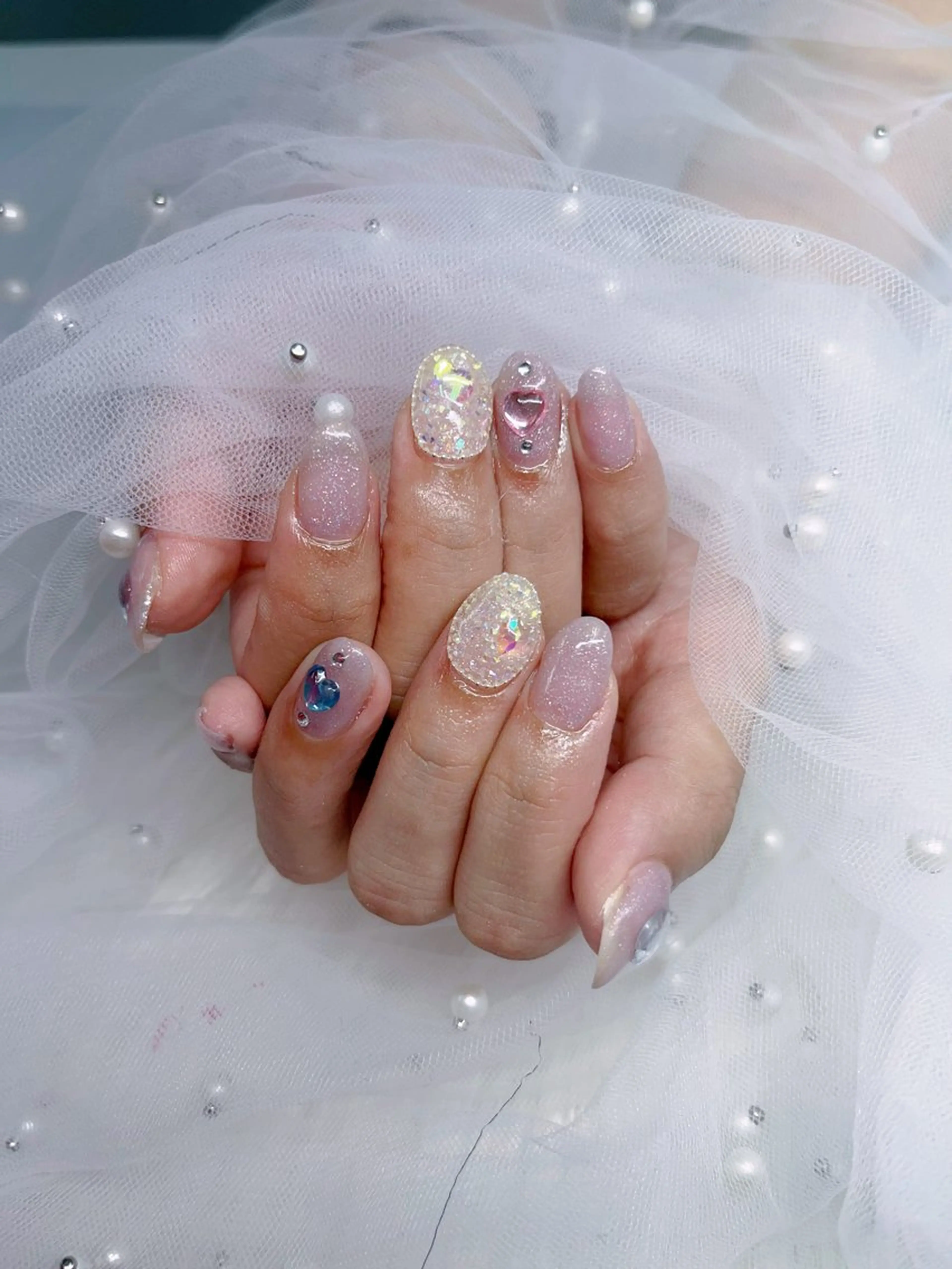 ネイル パーツ全部¥110 サロンミミのネイルデザイン