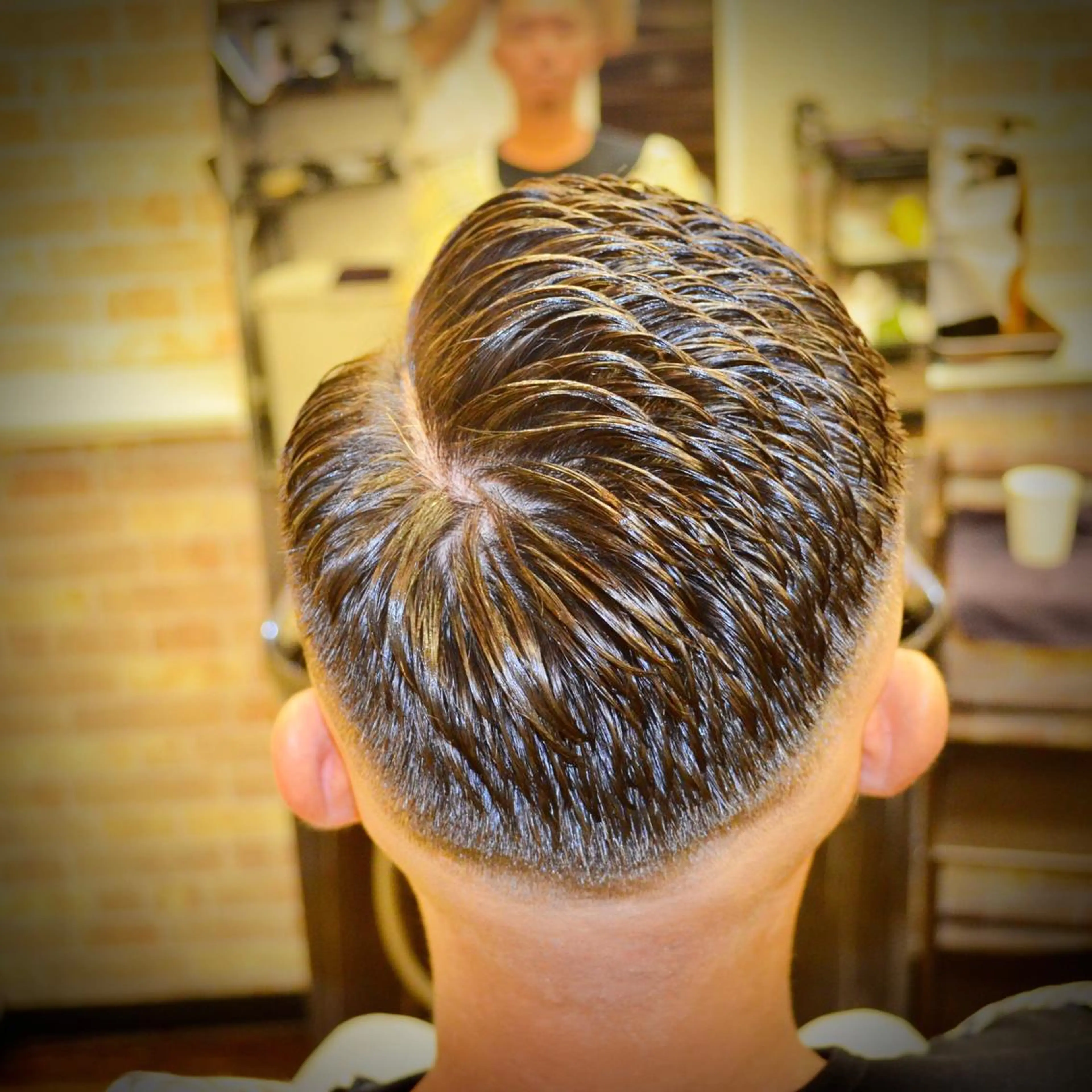 ショート パーマ メンズ フェードカット メンズパーマ 高野浩平/フェード ツイストスパイラルのヘアスタイル