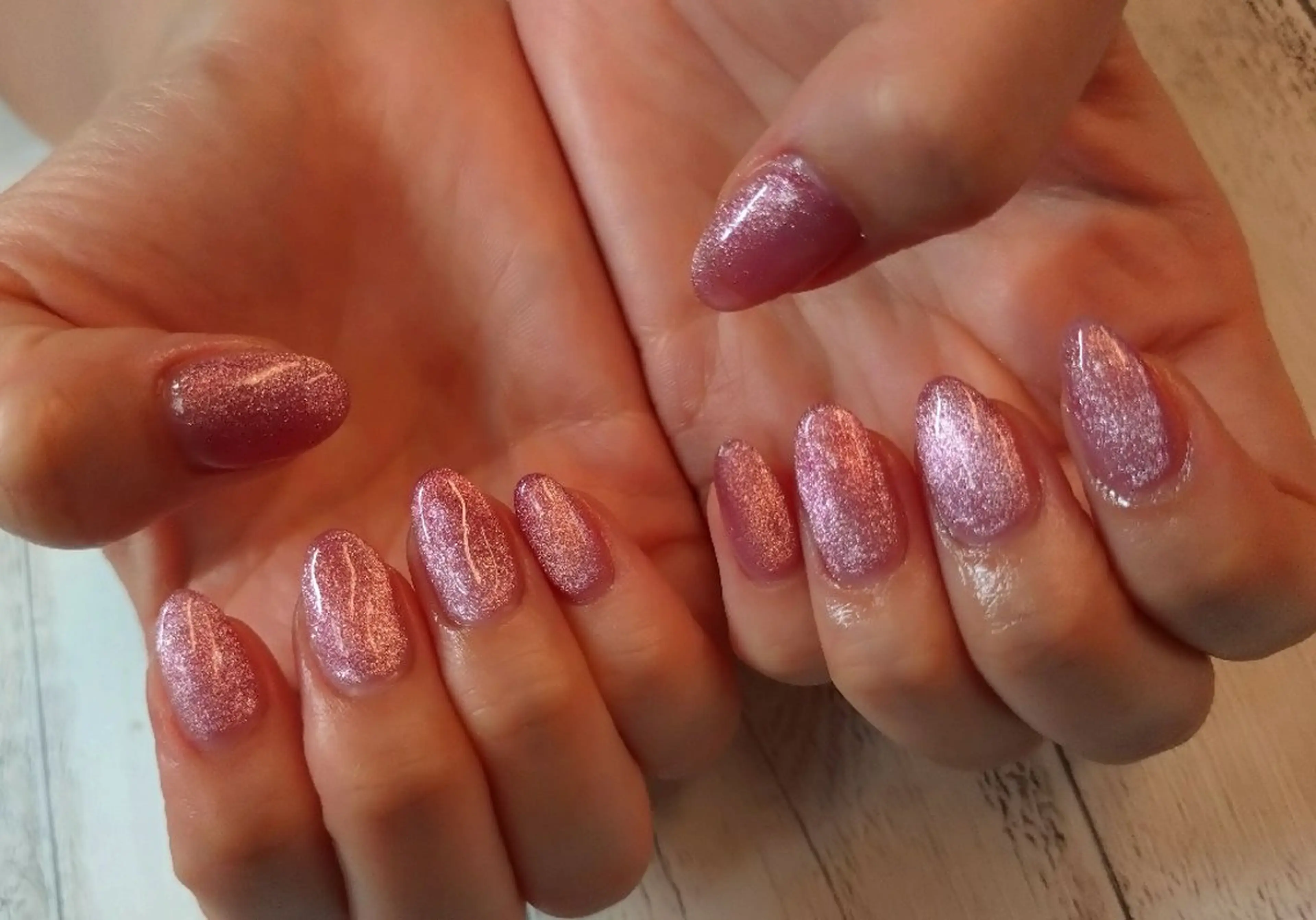 ネイル マグネットネイル マグネットワンカラー ワンカラーネイル ハンドネイル AG nail 〚　yuka　〛のネイルデザイン