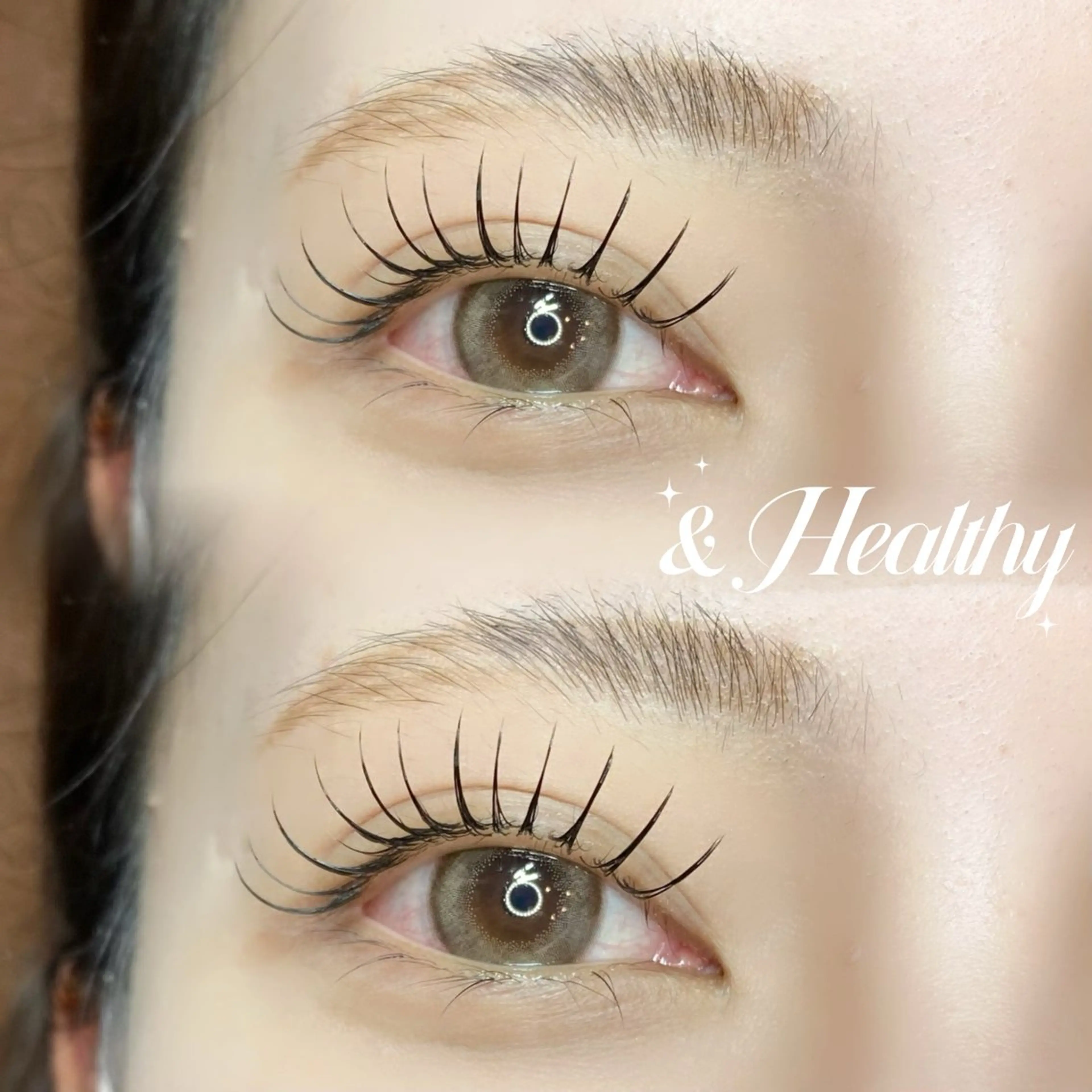 【&Healthy】【束感】今話題のエクステ×パーマ同日施術メニュー👀✨《フラットラッシュ100本》の写真