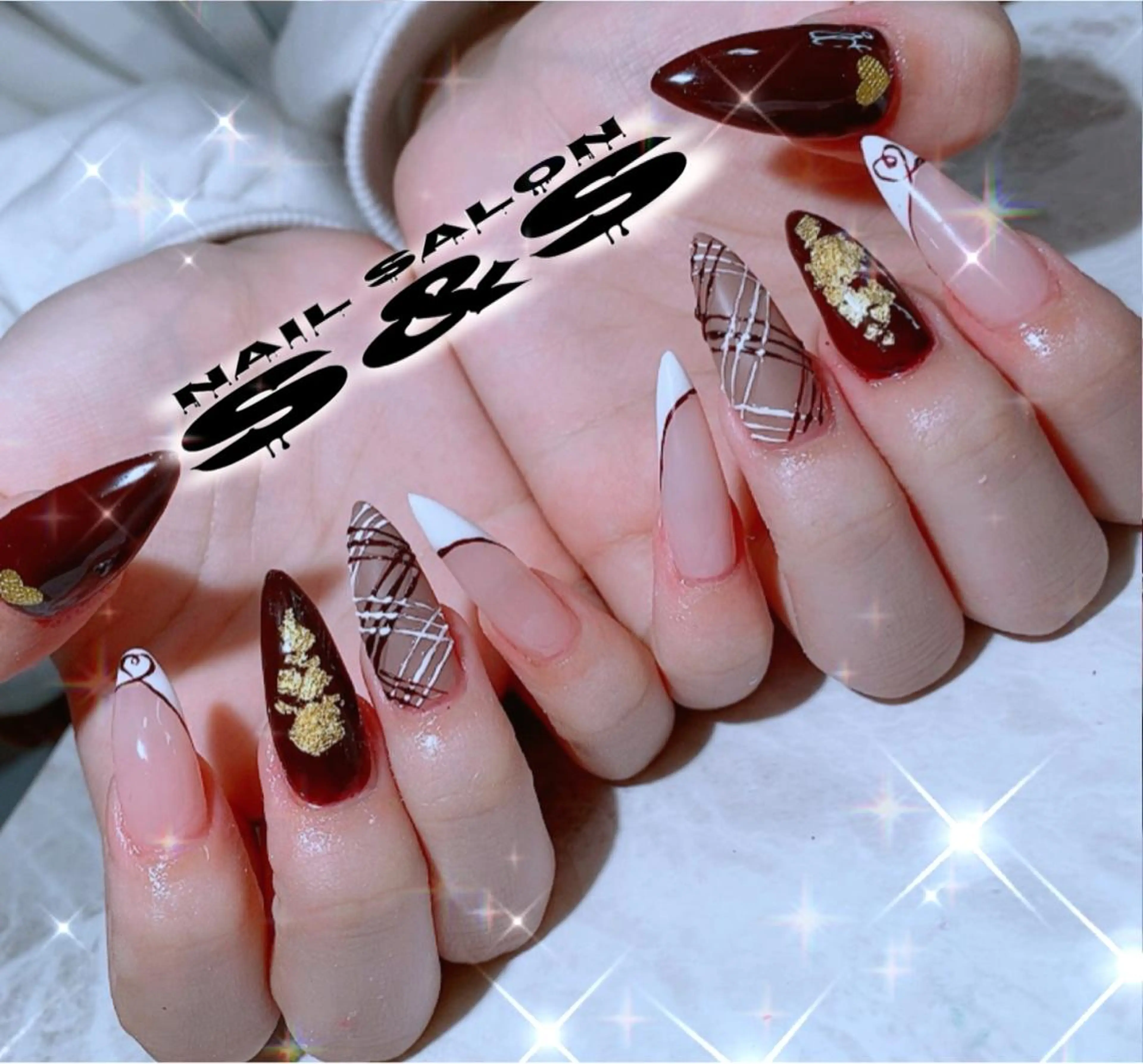 ネイル 長さ出し メンズネイル 持ち込み スカルプネイル バレンタイン S&S 村田小百合のネイルデザイン