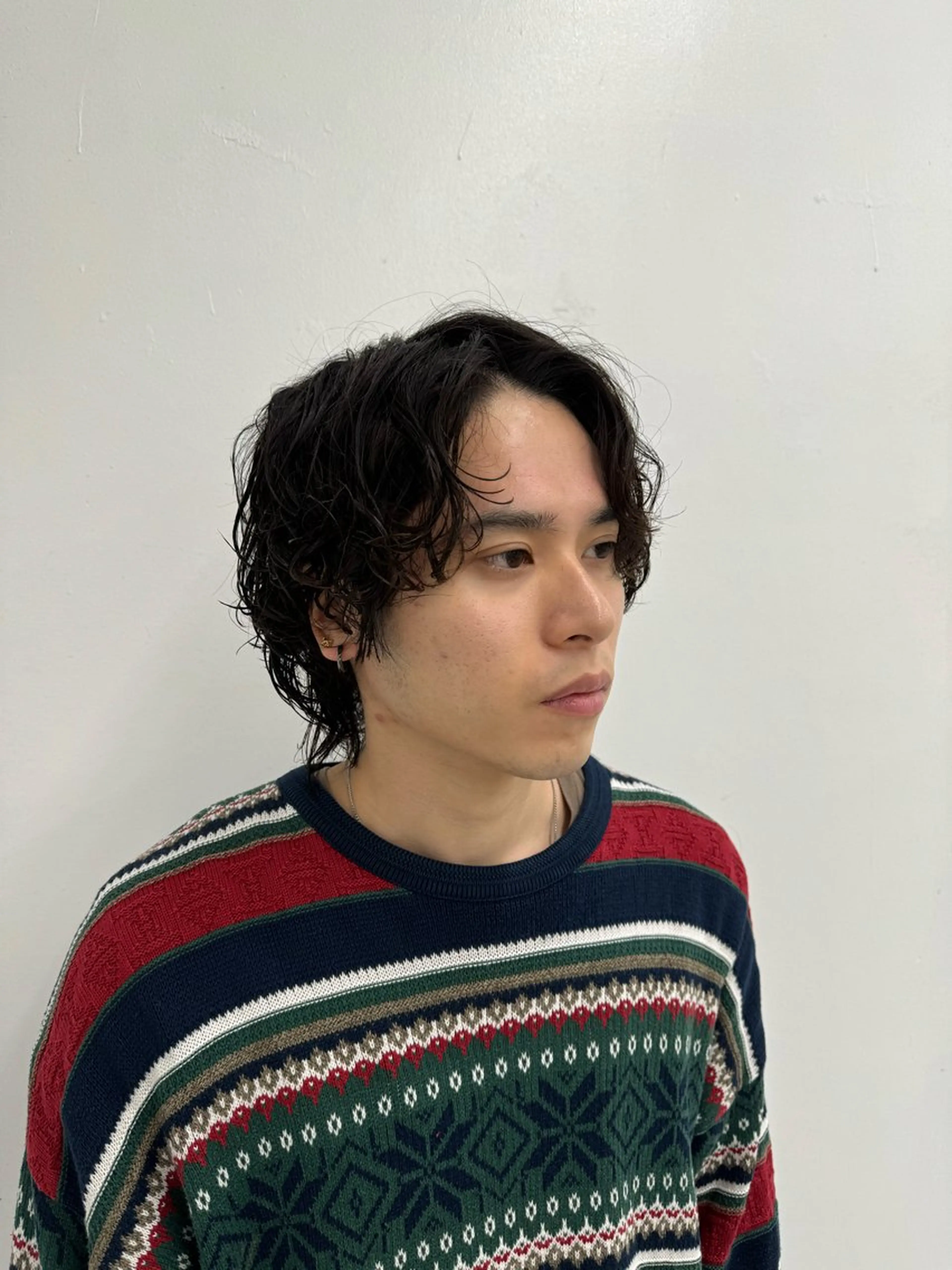 メンズ メンズパーマ メンズウルフカット ウルフカット カット パーマ 柏メンズパーマ特化 蛯谷  晃裕のヘアスタイル