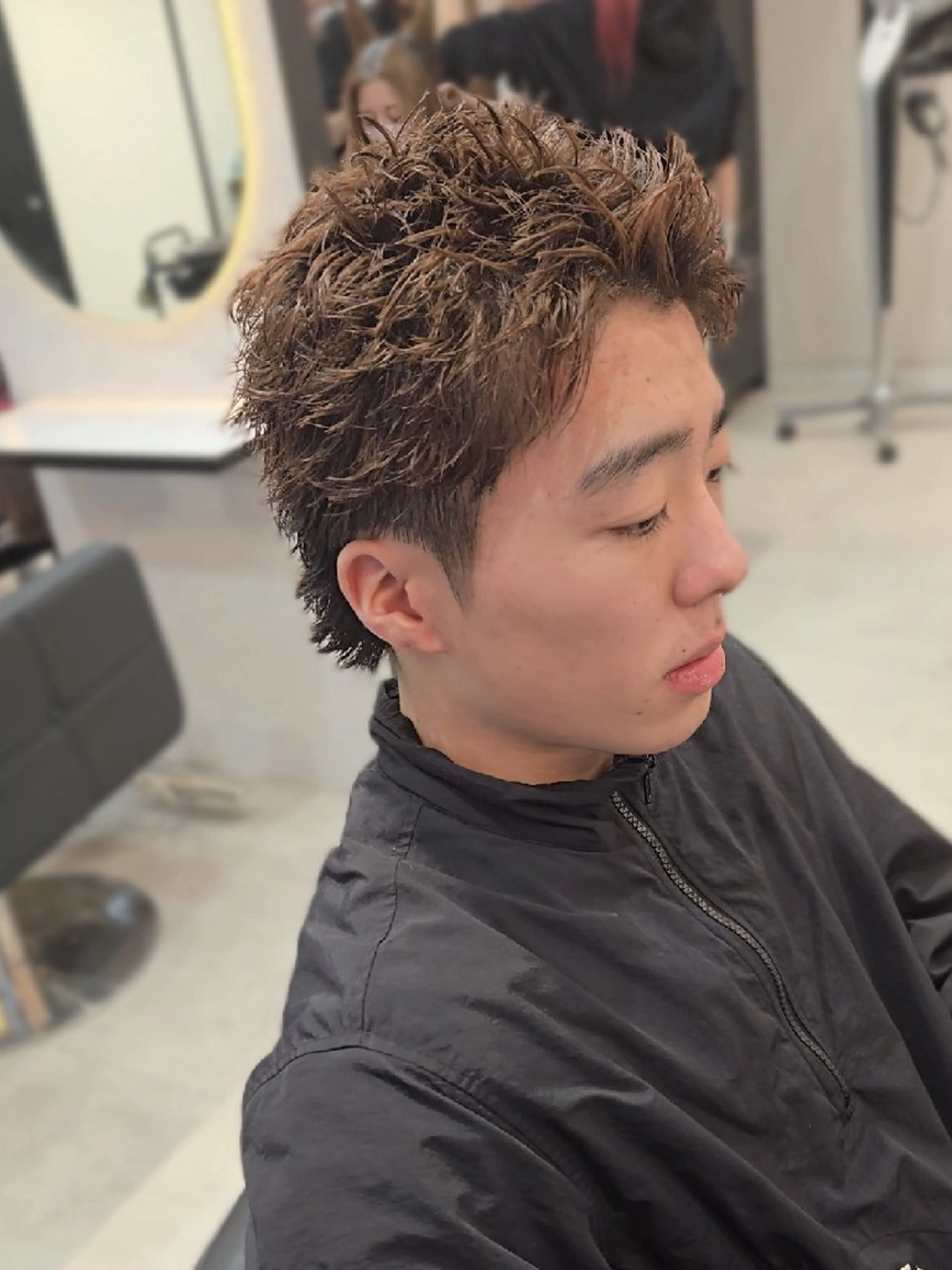 メンズ パーマ ショート メンズパーマ メンズショート スパイキーショート メンズウルフカット ショートヘア カット パーマ ヘアセット Lapis 名古屋駅前店所属・LEN名古屋/パーマ 海外ヘア/メンズ特化のヘアスタイル