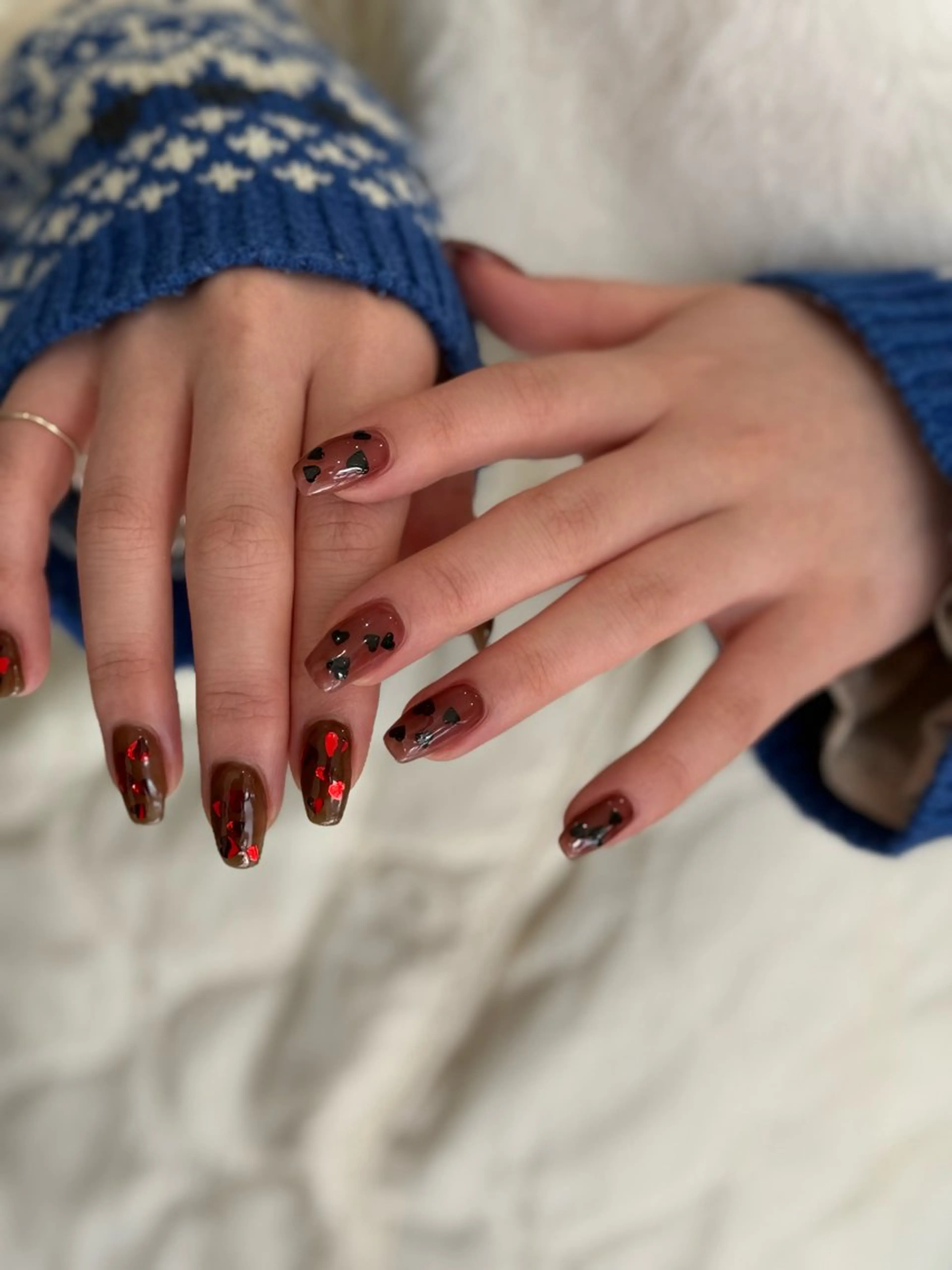 ネイル ハート バレンタイン ハンドネイル Manami /熊谷ネイルのネイルデザイン