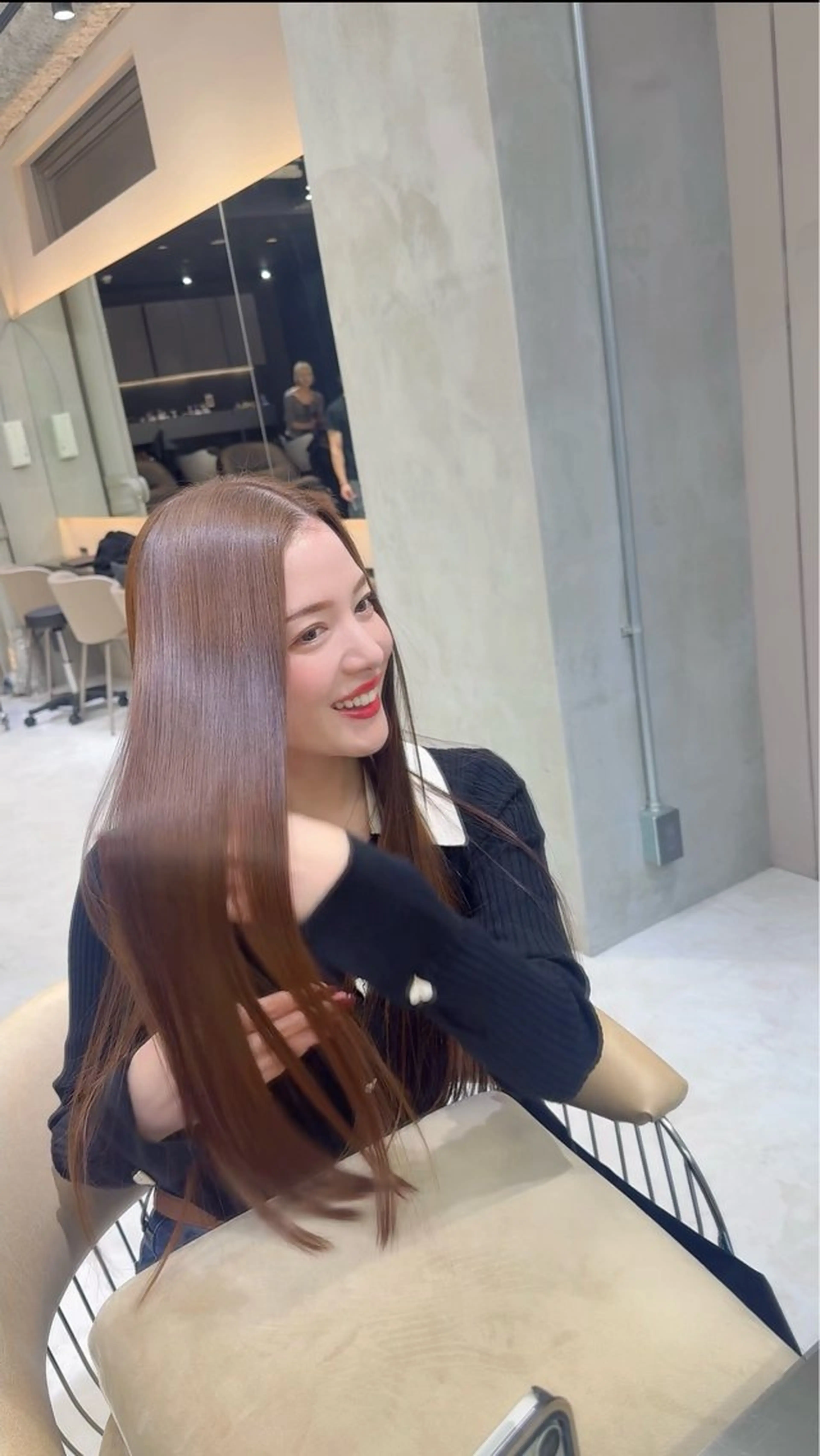 ロング 髪質改善 縮毛矯正 トリートメント カット 縮毛矯正 トリートメント 銀座/美髪矯正カラー 髪質改善特化🍎のヘアスタイル