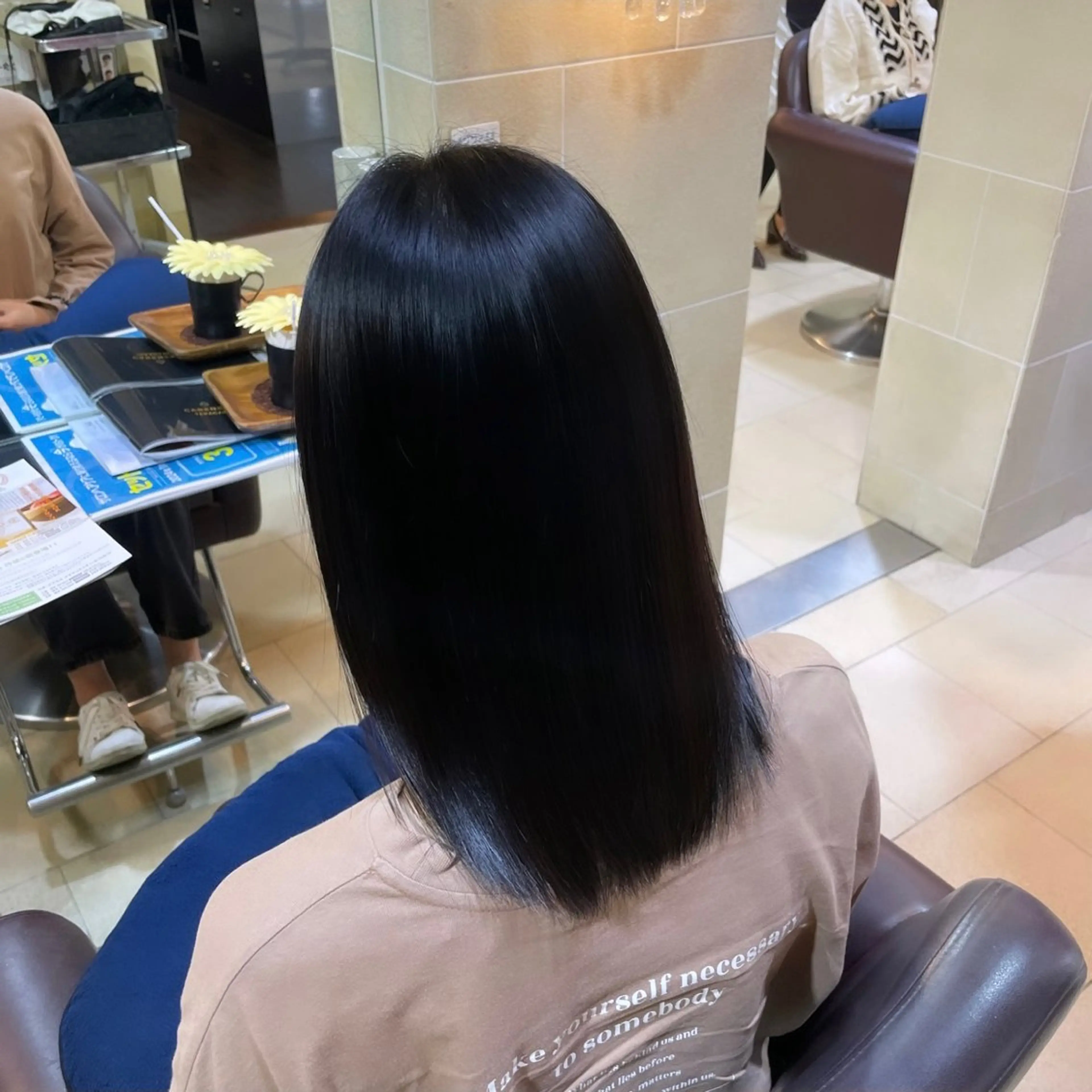 セミロング パーマ 髪質改善 縮毛矯正 酸性ストレート ストレートパーマ 縮毛矯正 トリートメント grace by happiness所属・艶髪/巻ける縮毛矯正 /髪質改善naoのヘアスタイル