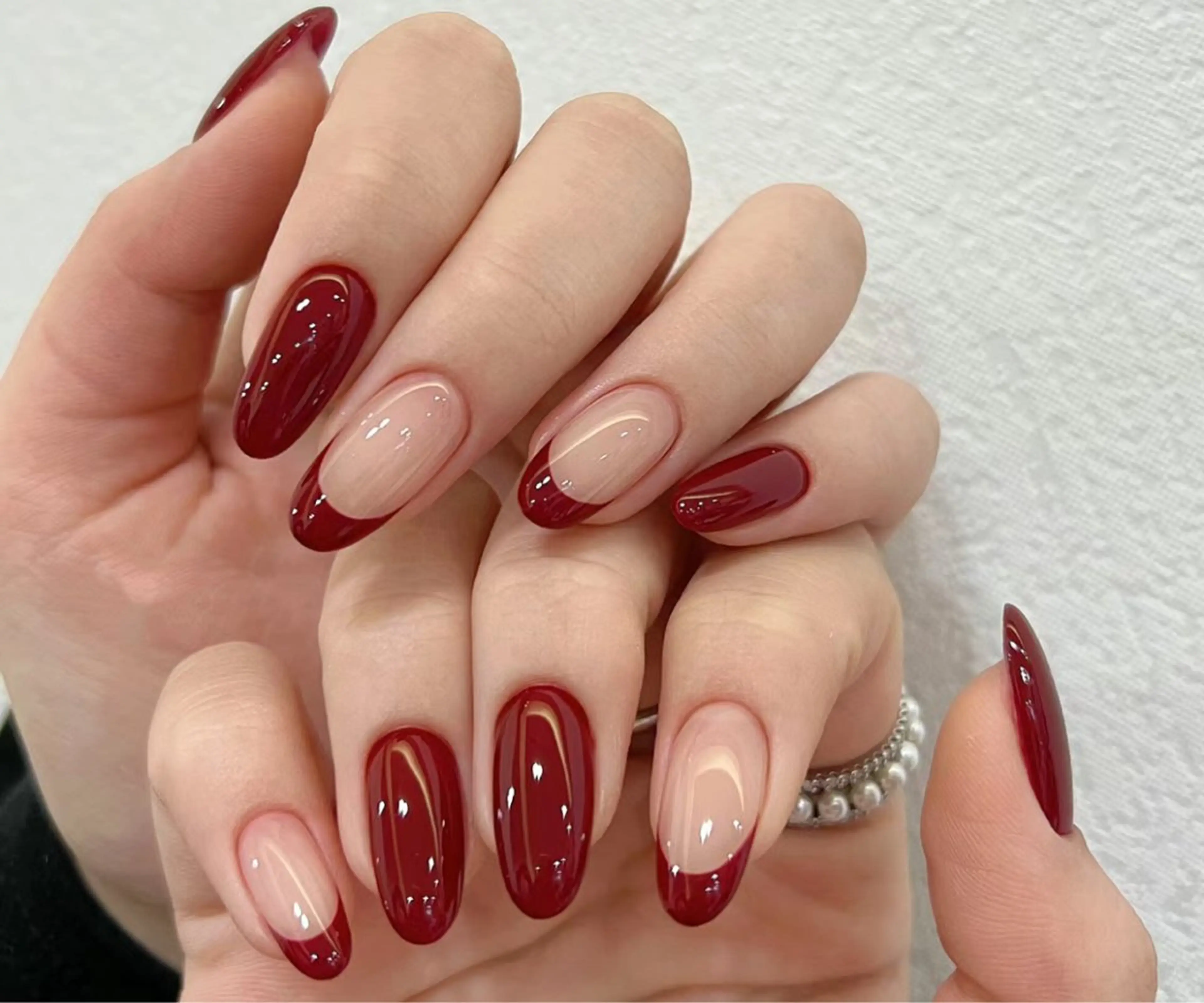 ネイル オーロラネイル 長さ出し フレンチネイル ジェルネイル マグネットネイル ハンドネイル ETERNA Nail 銀座店【パラジェル/フィルイン/チップ長さだし/マグネット/ニュアンス】所属・ア カリのネイルデザイン