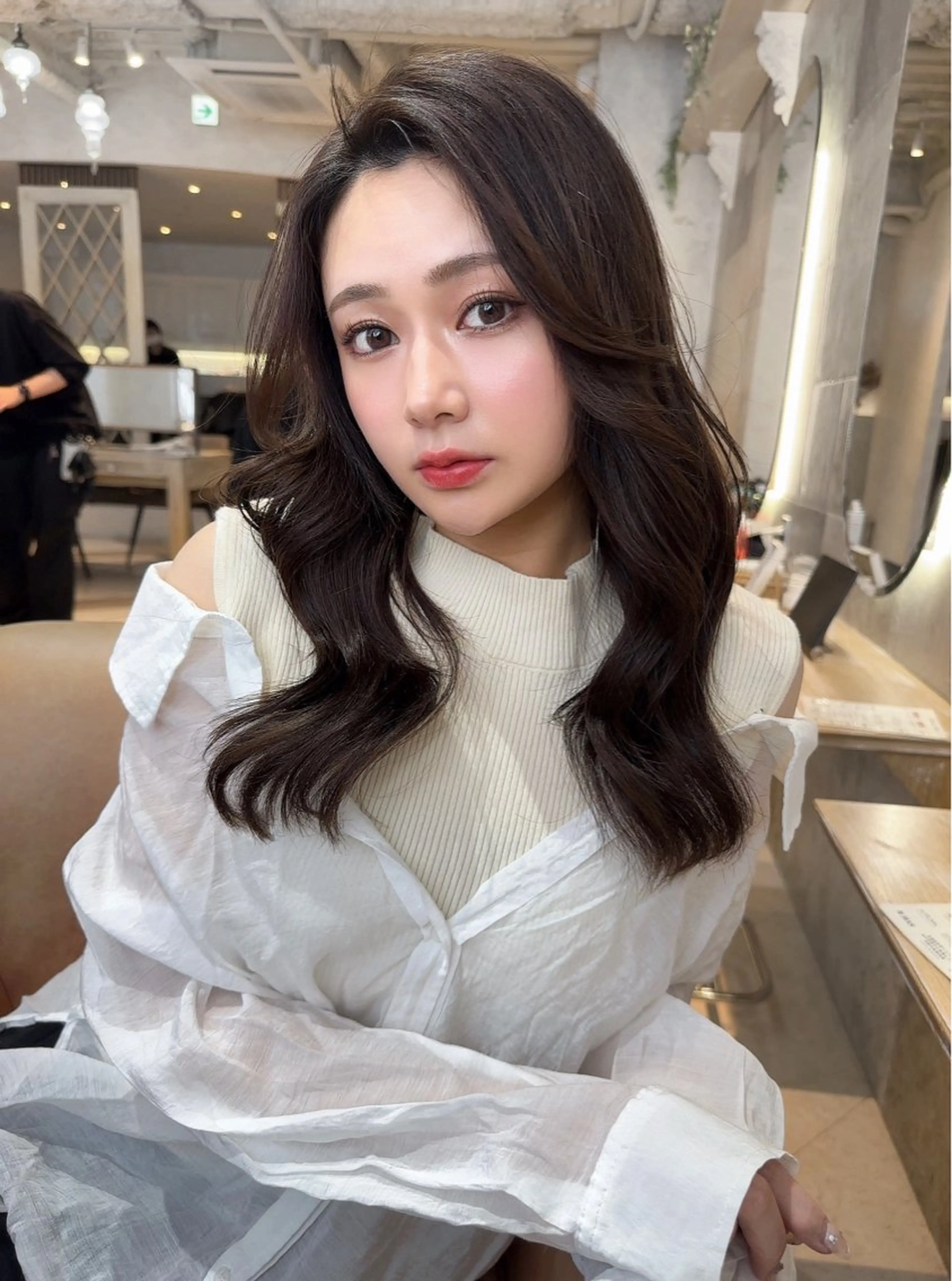 ロング カット ヘアカラー Kanami/韓国風 /艶カラーのヘアスタイル