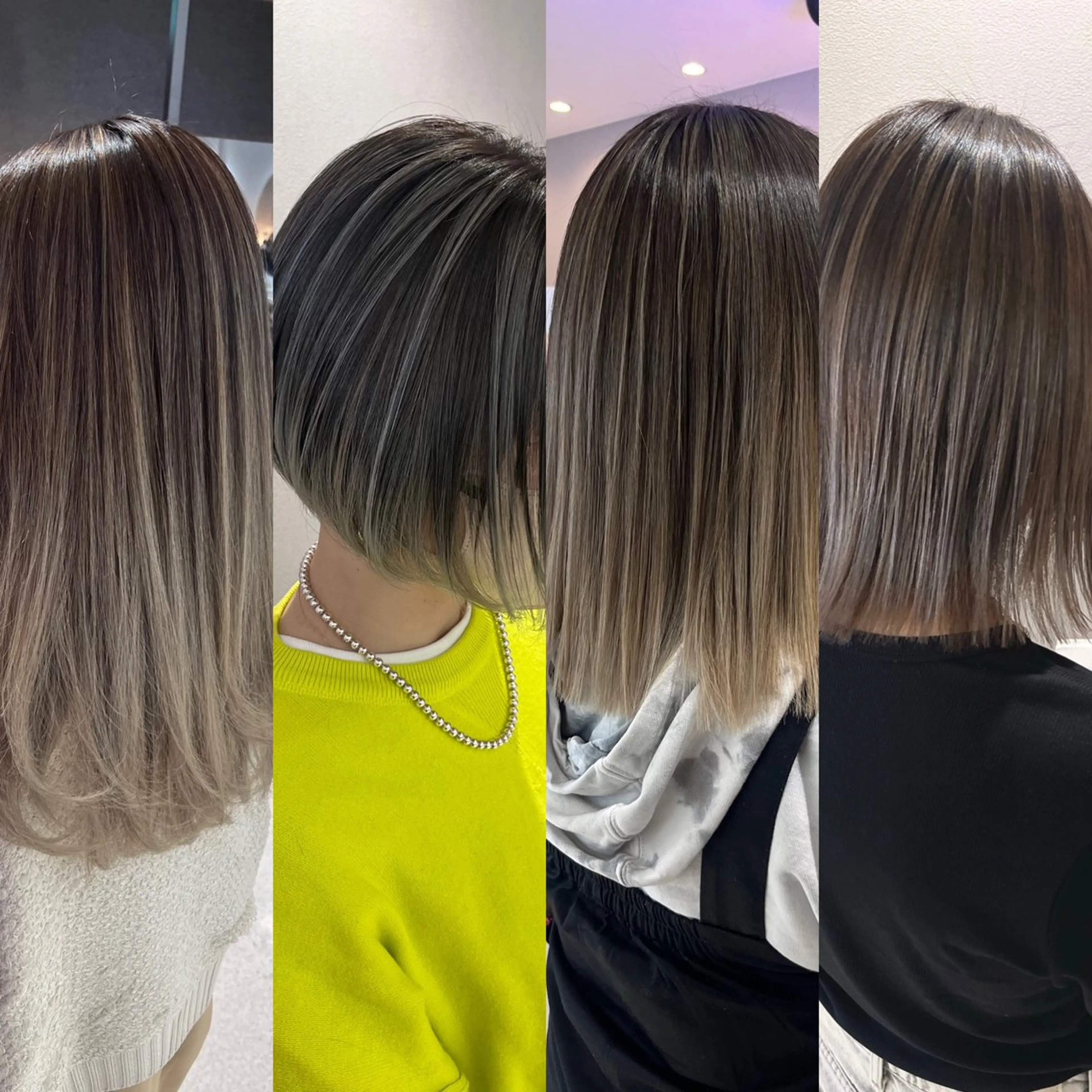 カラー バレイヤージュ KANA🎀韓国 🇰🇷ハイライトのヘアスタイル