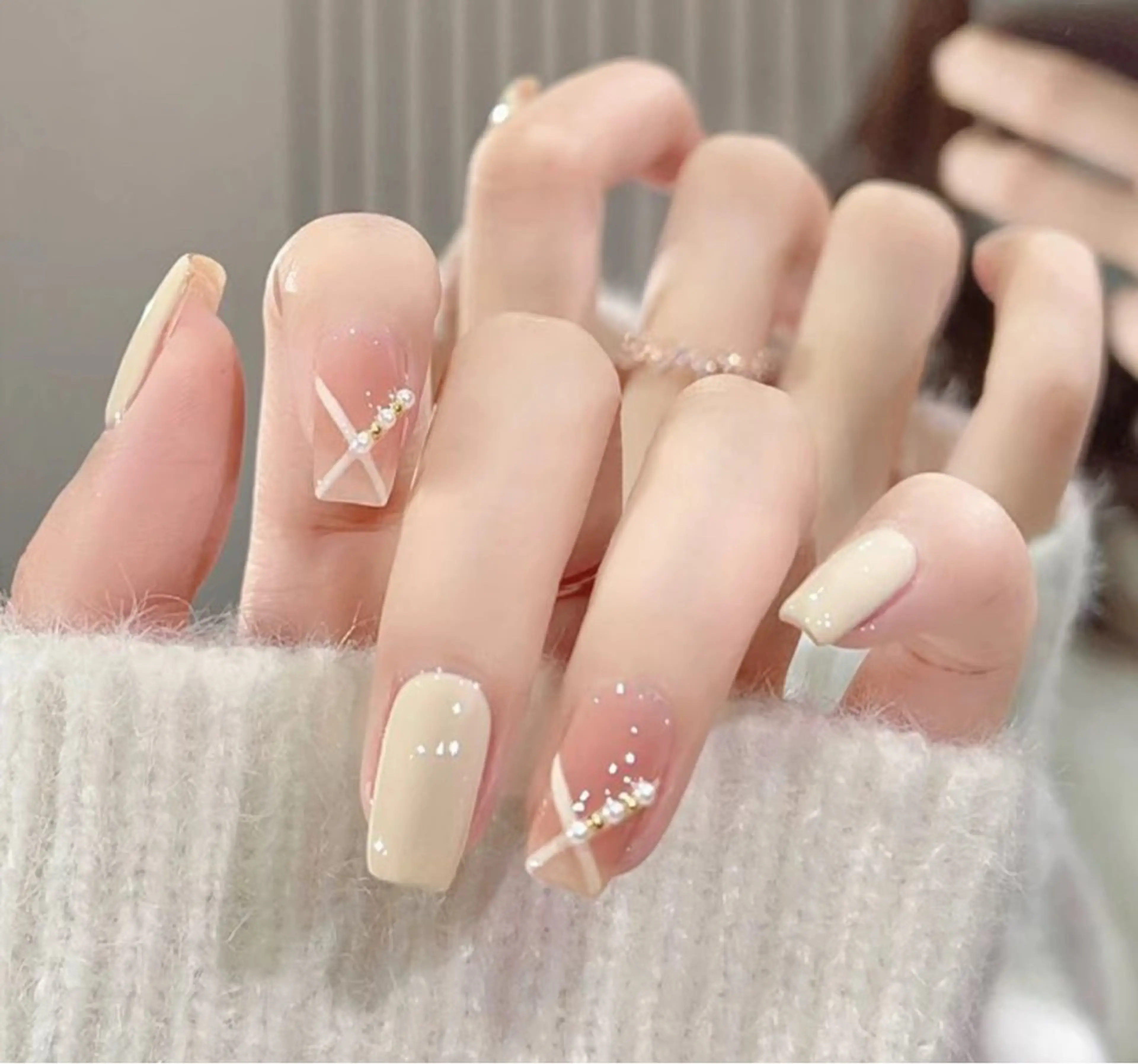 ネイル フレンチネイル ジェルネイル シンプルネイル ハンドネイル 🎀MIYUKI Salon🎀のネイルデザイン