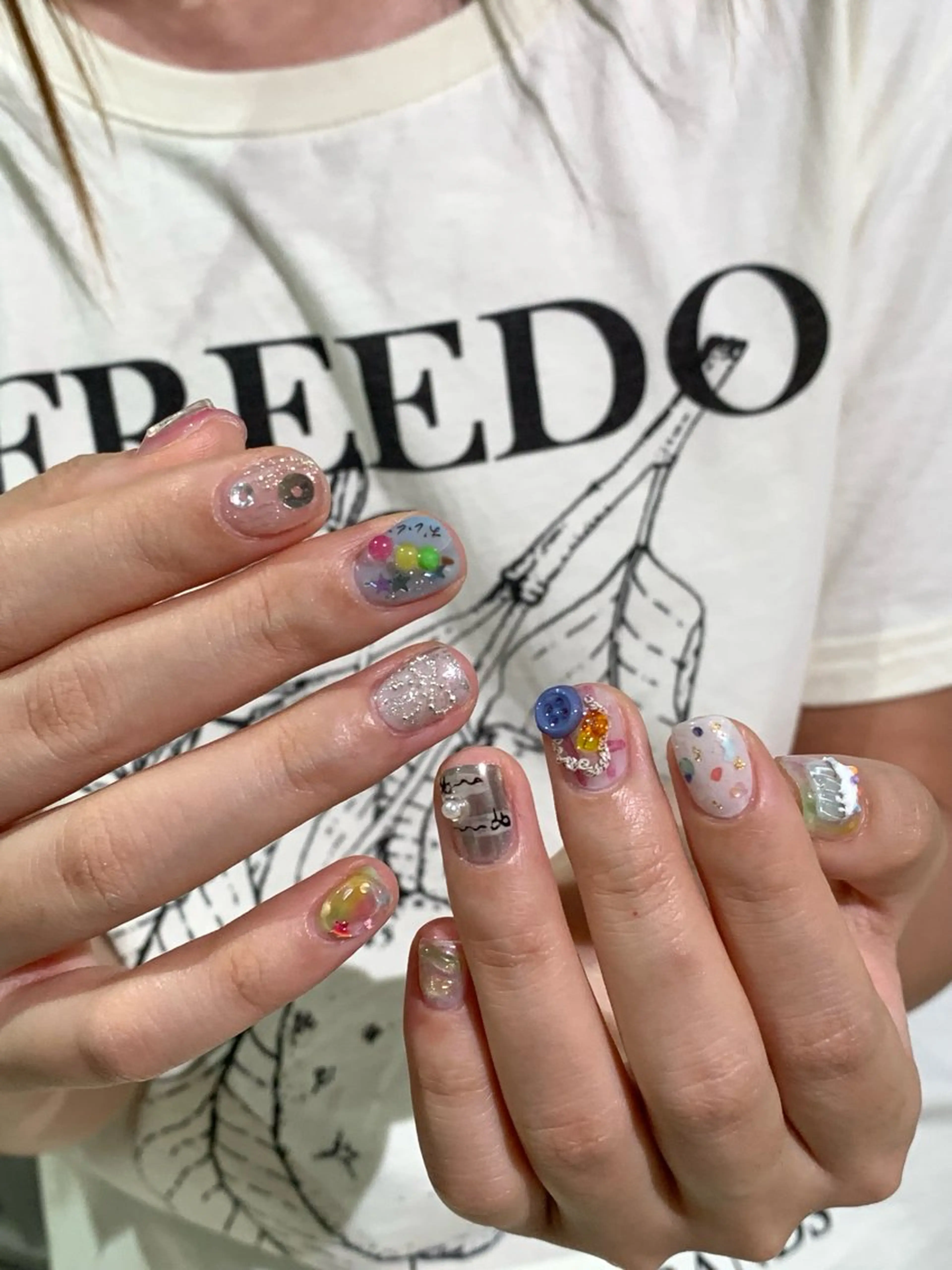 ネイル チークネイル フレンチネイル グラデーション マグネットネイル マグネットフレンチ ハンドネイル Chill Nailsalonのネイルデザイン