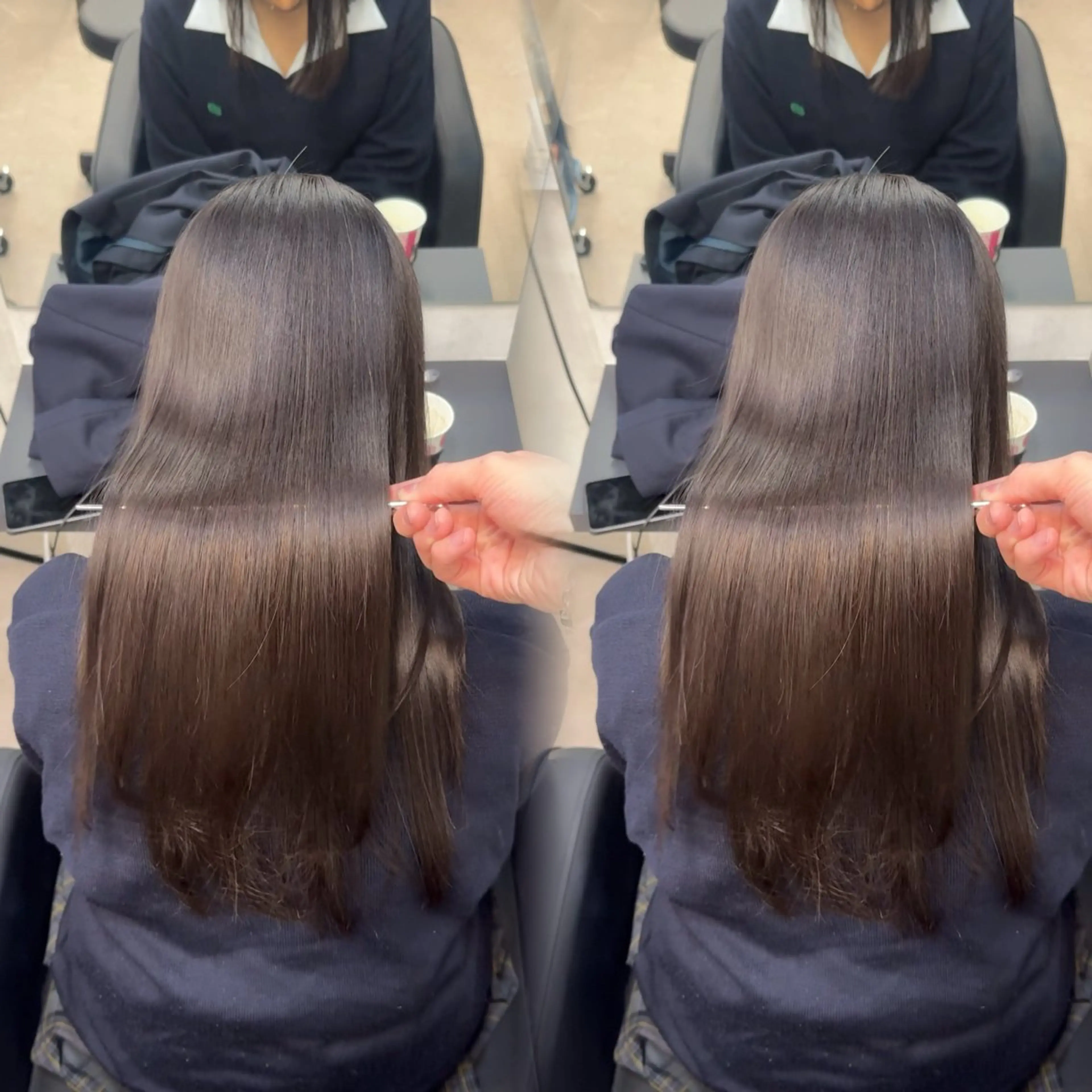 ロング ヘアアレンジ カット 縮毛矯正 トリートメント 新宿 /髪質改善/ 縮毛矯正/ヒュウガのヘアスタイル